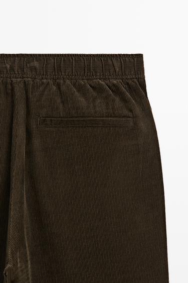 Corduroy jogger fit pants — GREEN 7