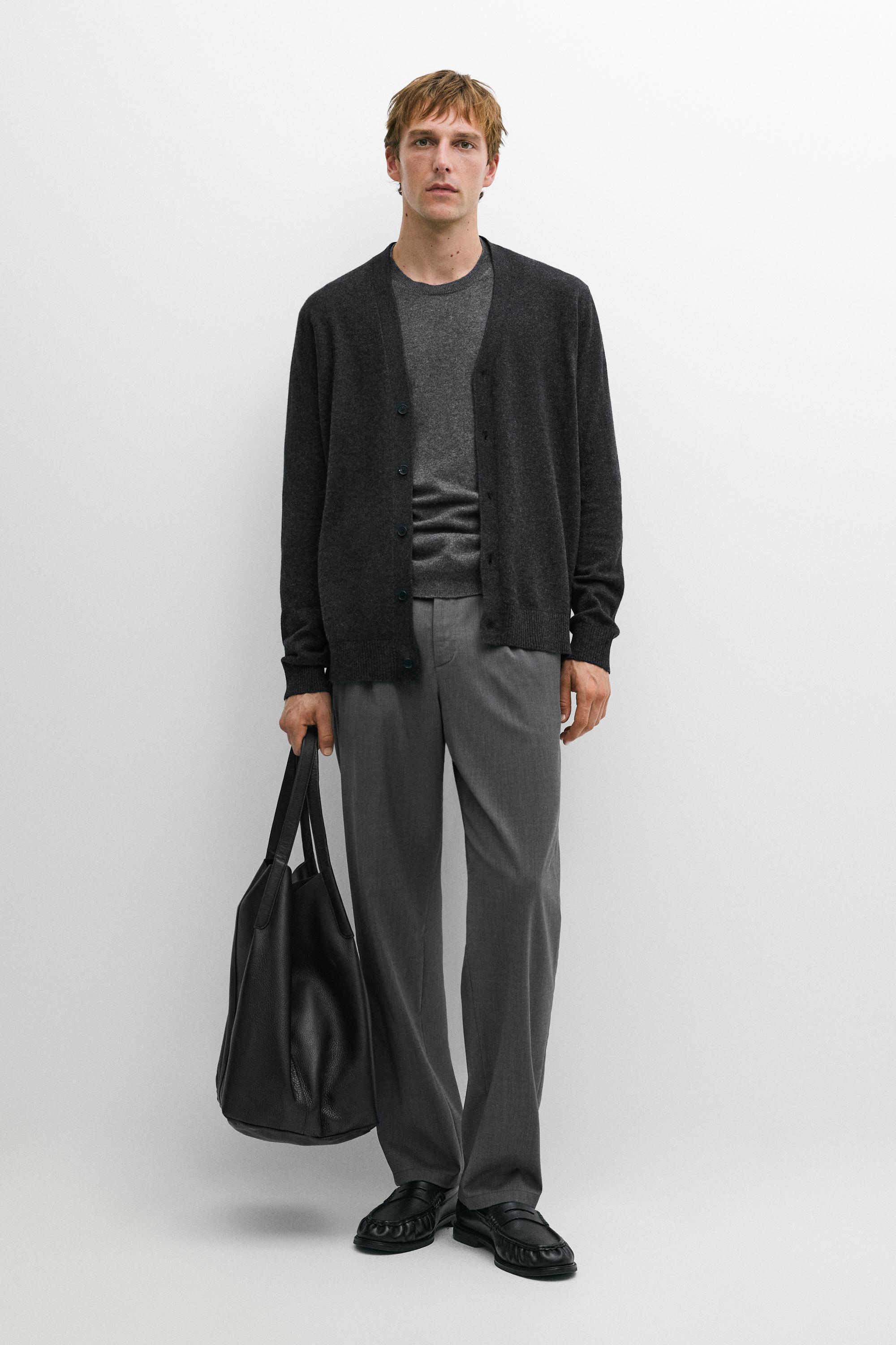 100% cashmere button-up knit cardigan