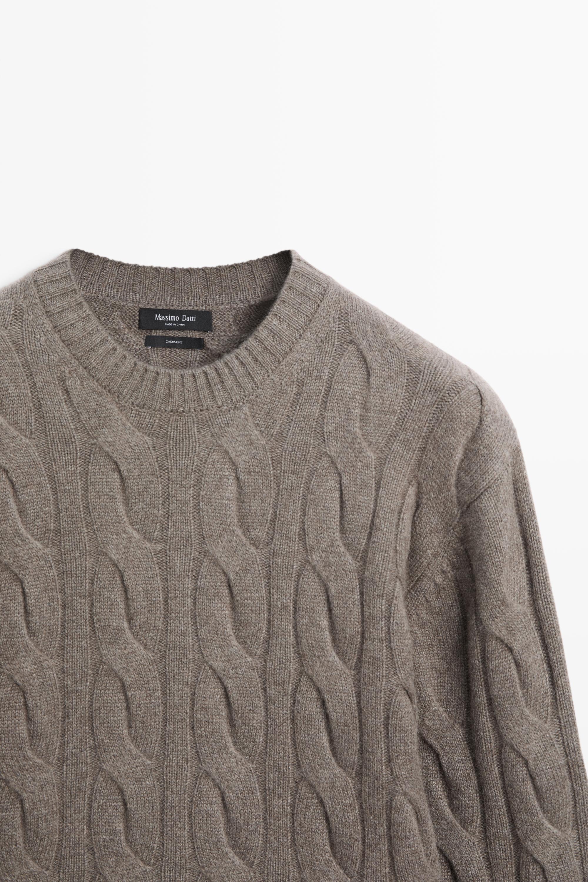 Jersey punto trenzado 100% cashmere