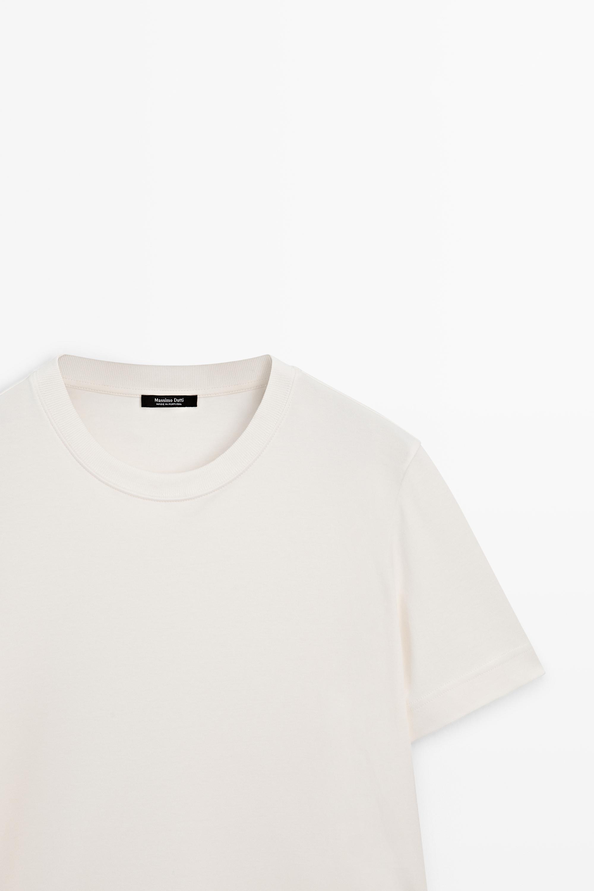 Short sleeve interlock T-shirt — CREAM
