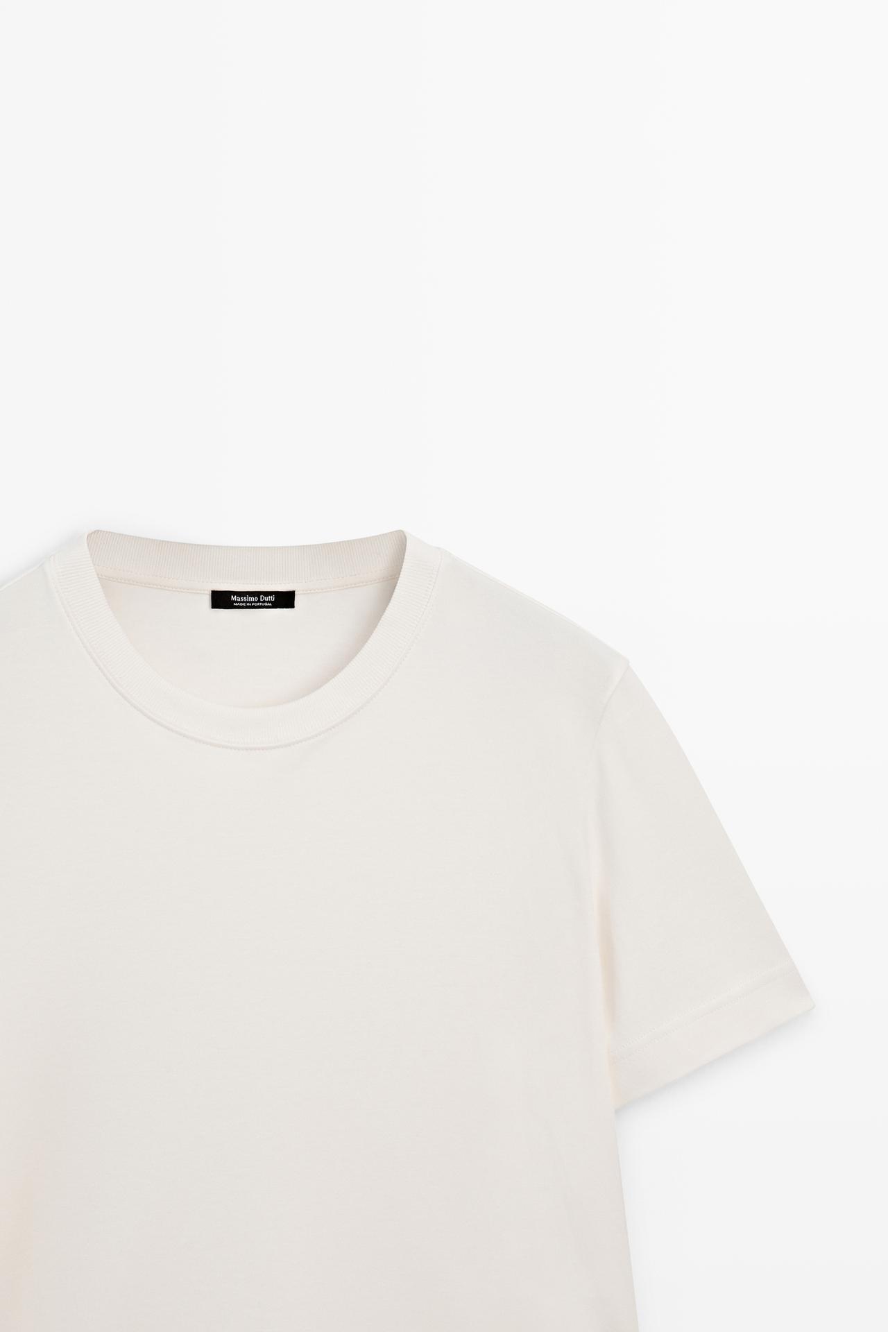 Short sleeve interlock T-shirt — CREAM