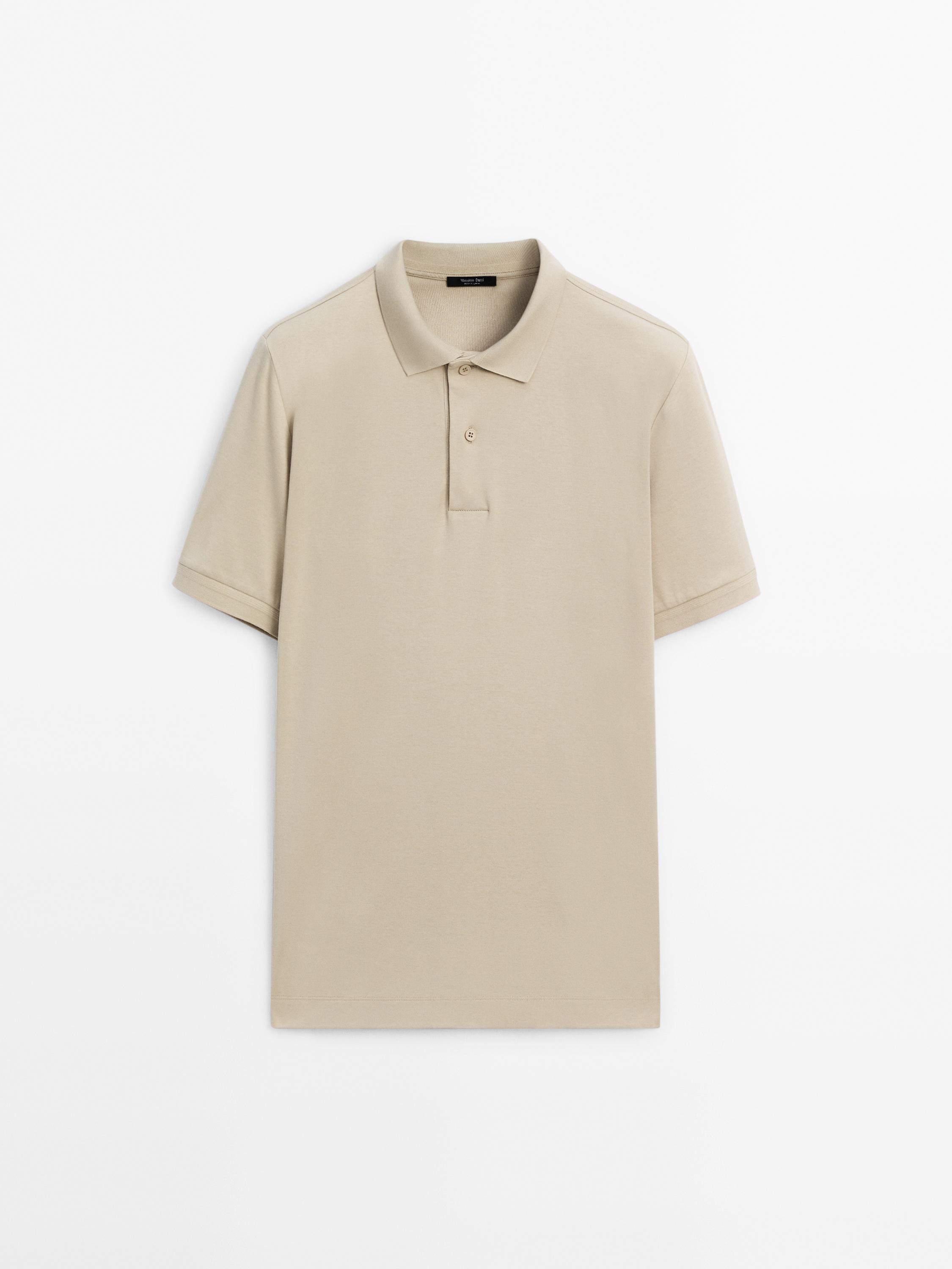 Short sleeve cotton polo shirt