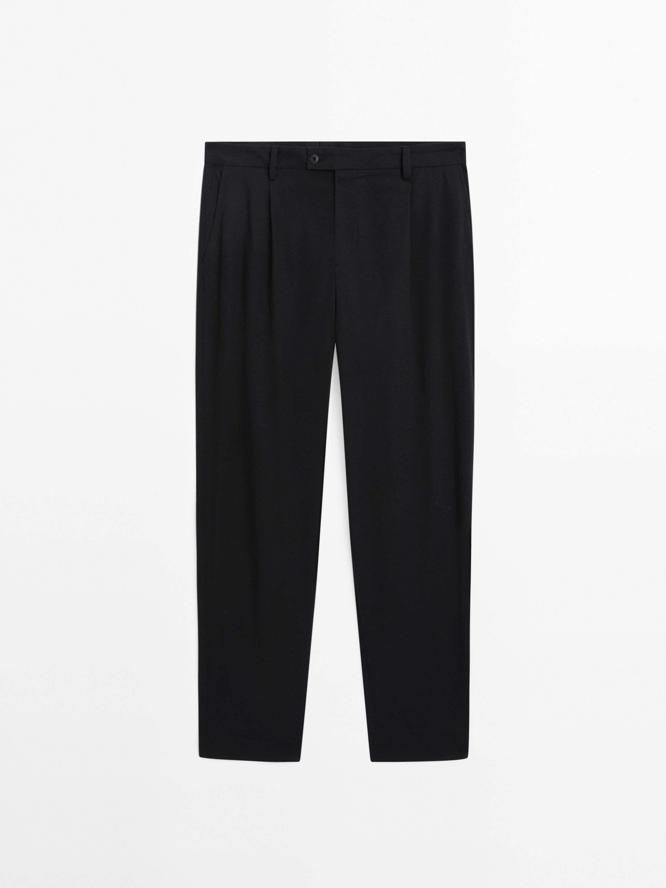 100% cotton relaxed fit trousers