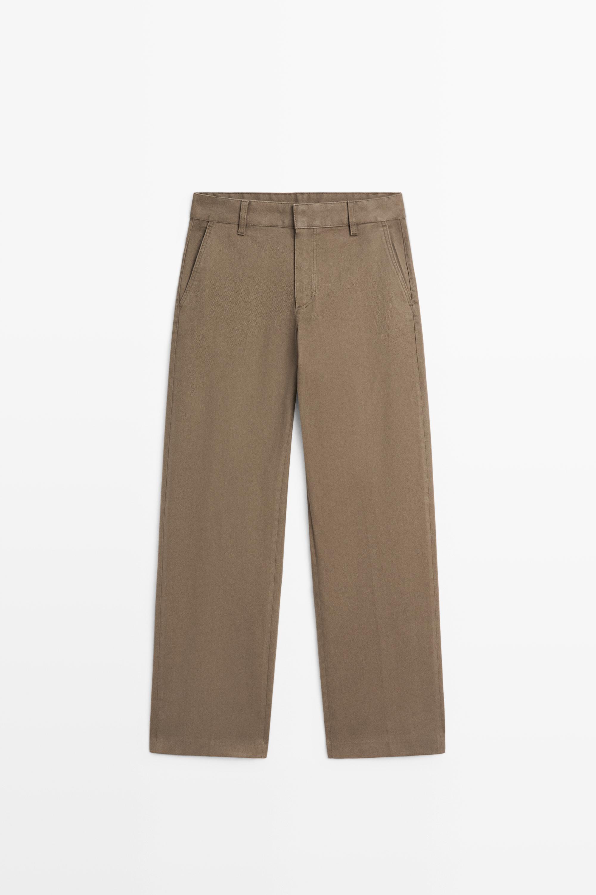 Pantalons stretch mescla cotó