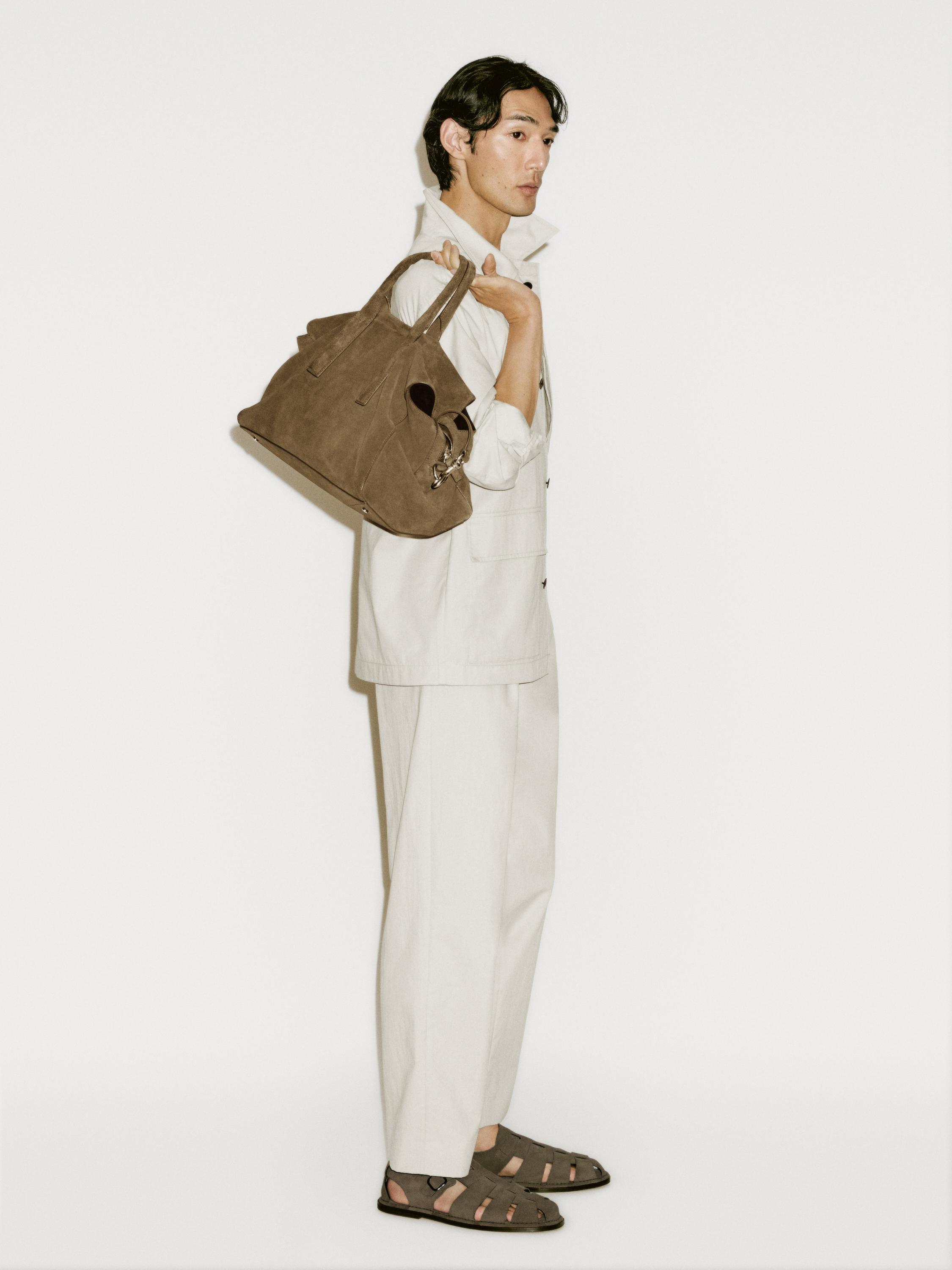 Cotton blend darted crepe trousers - Limited Edition