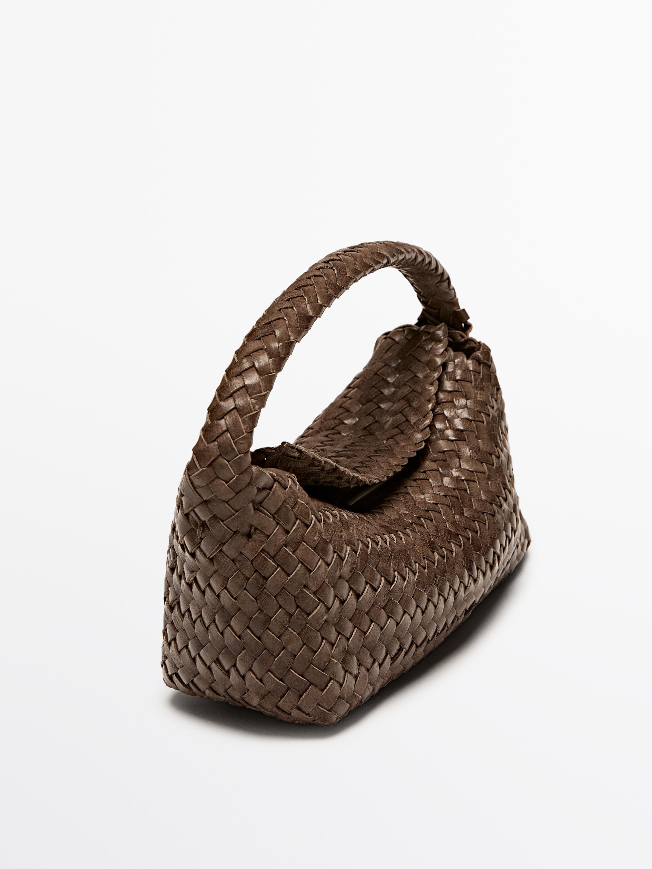 Bolso bandolera trenzado piel napa