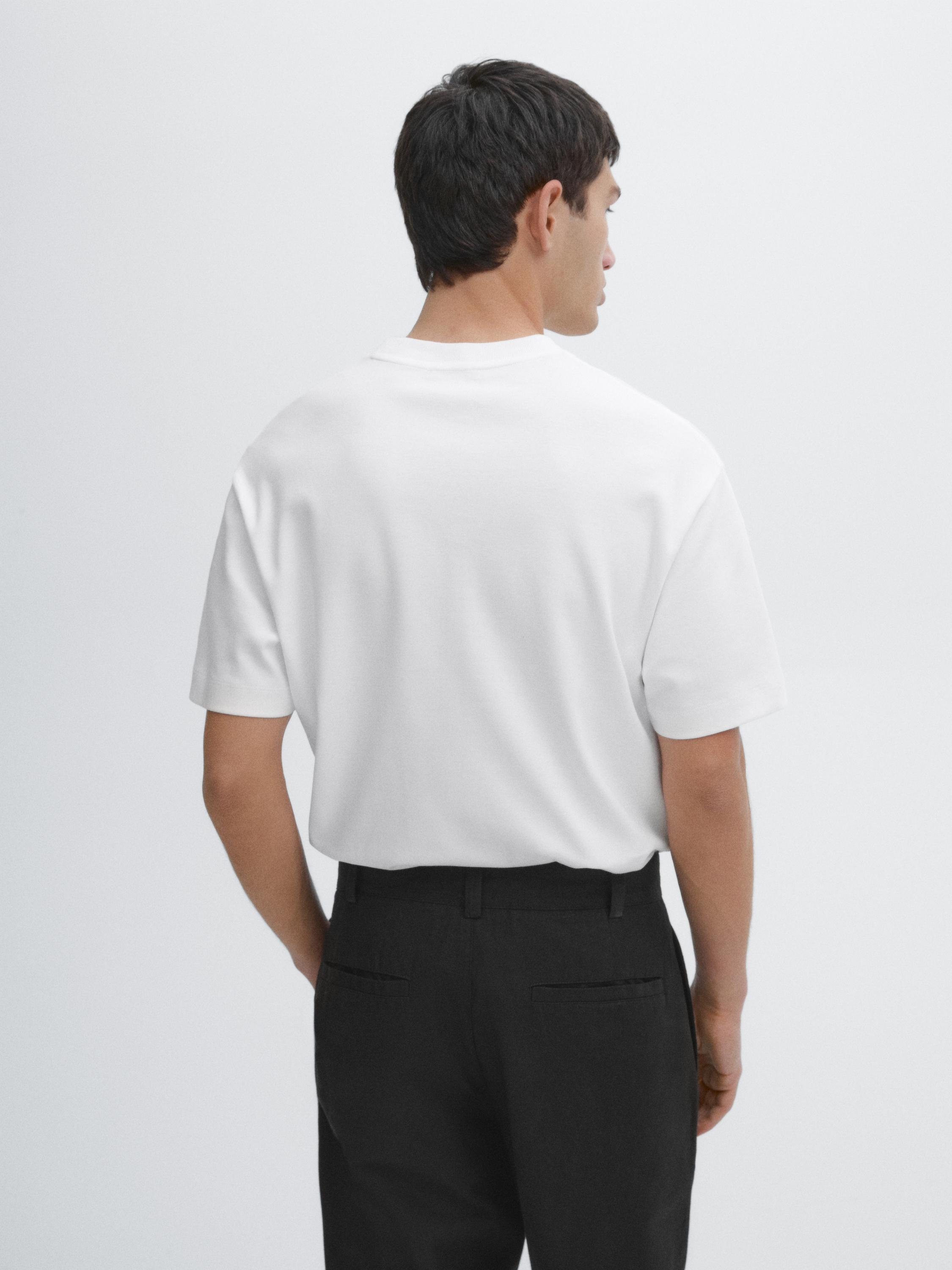100% cotton short sleeve T-shirt — WHITE