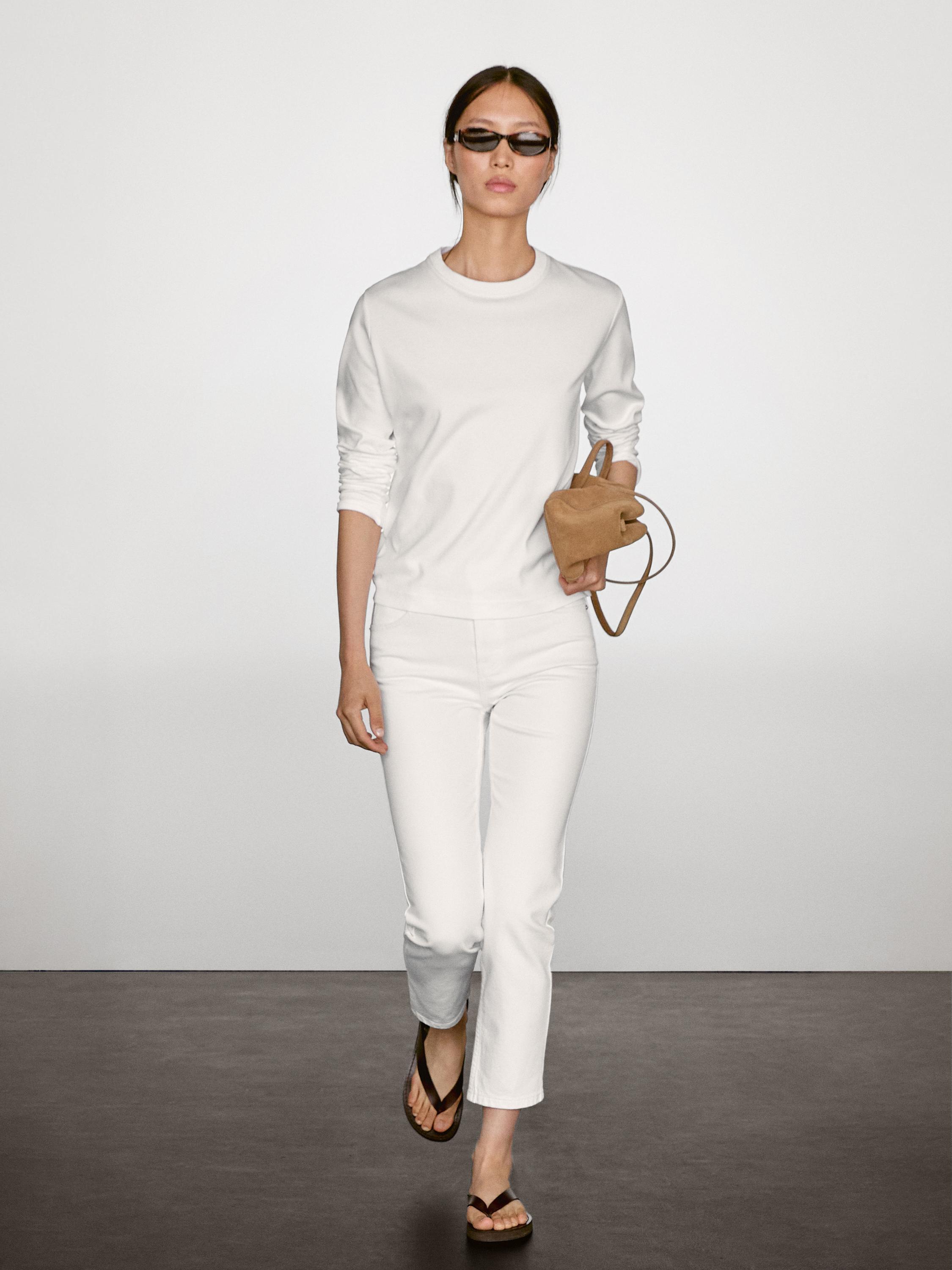 100% cotton interlock long sleeve T-shirt