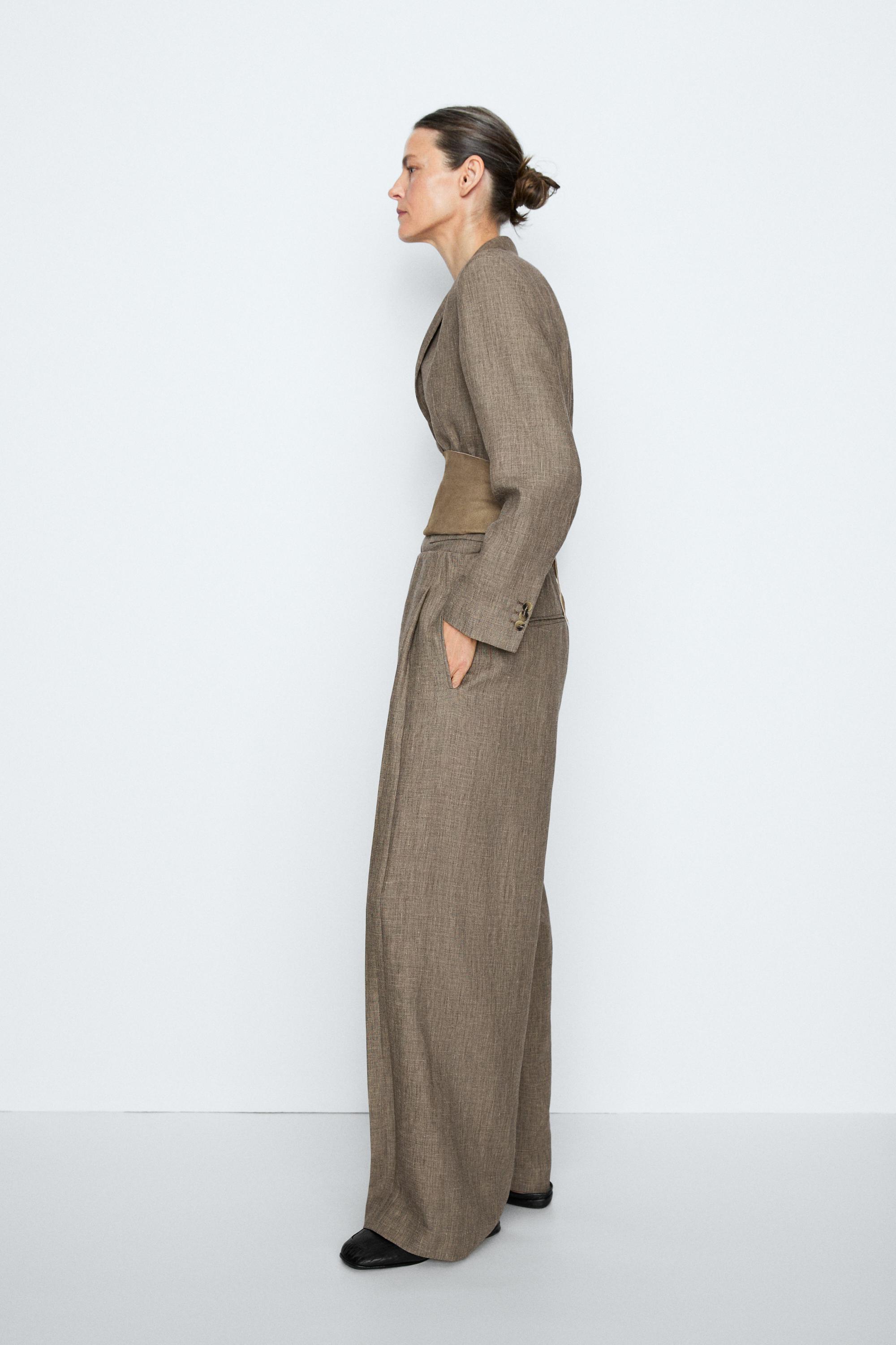 Flecked detail pants - STUDIO — GREENISH