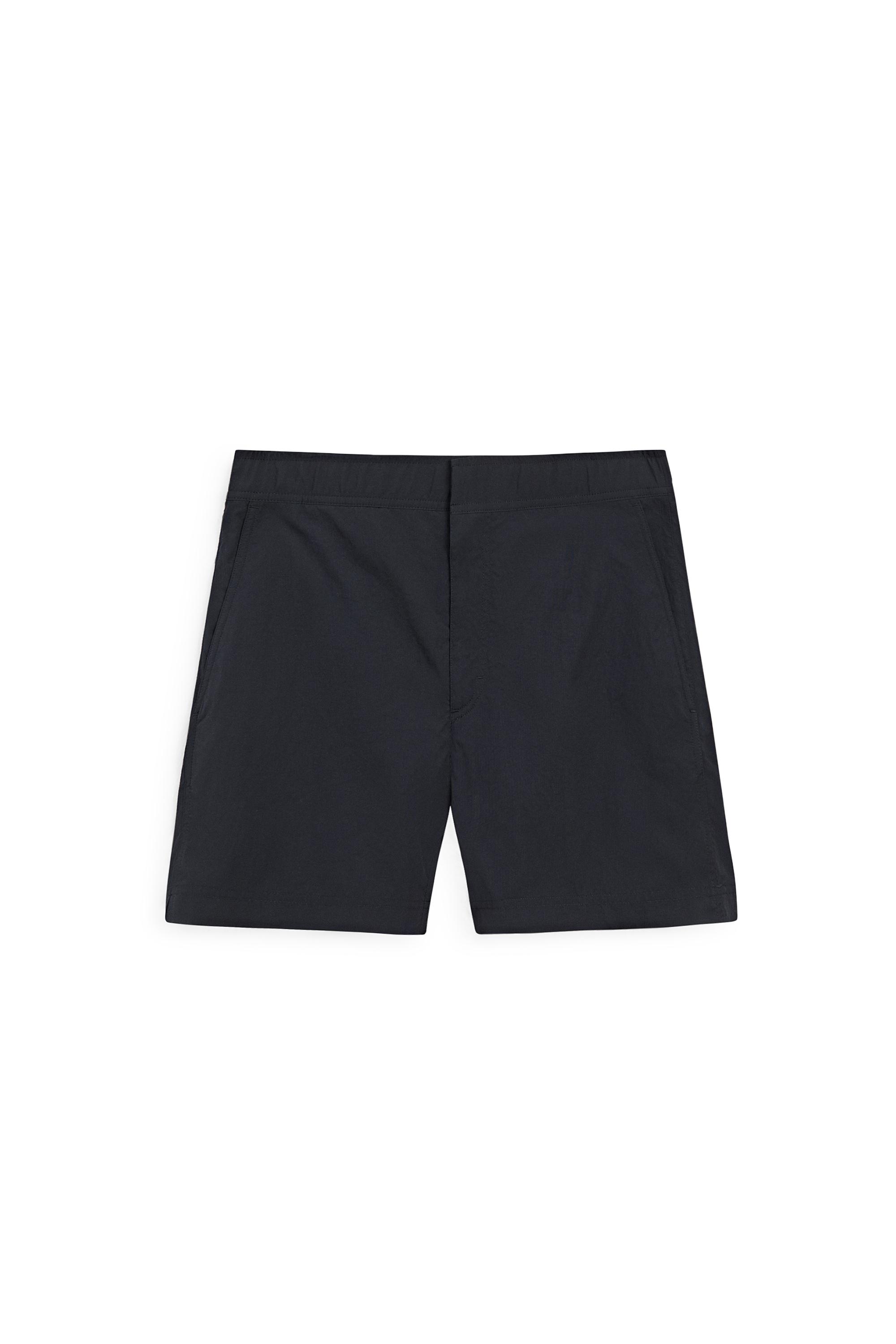 Plain swimming trunks with waist detail — NAVY BLUE