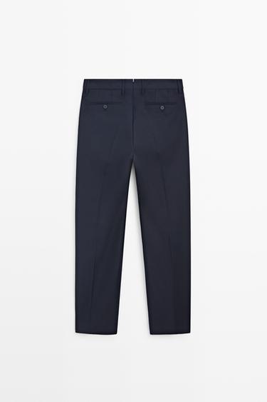 Textured suit pants — NAVY BLUE 6