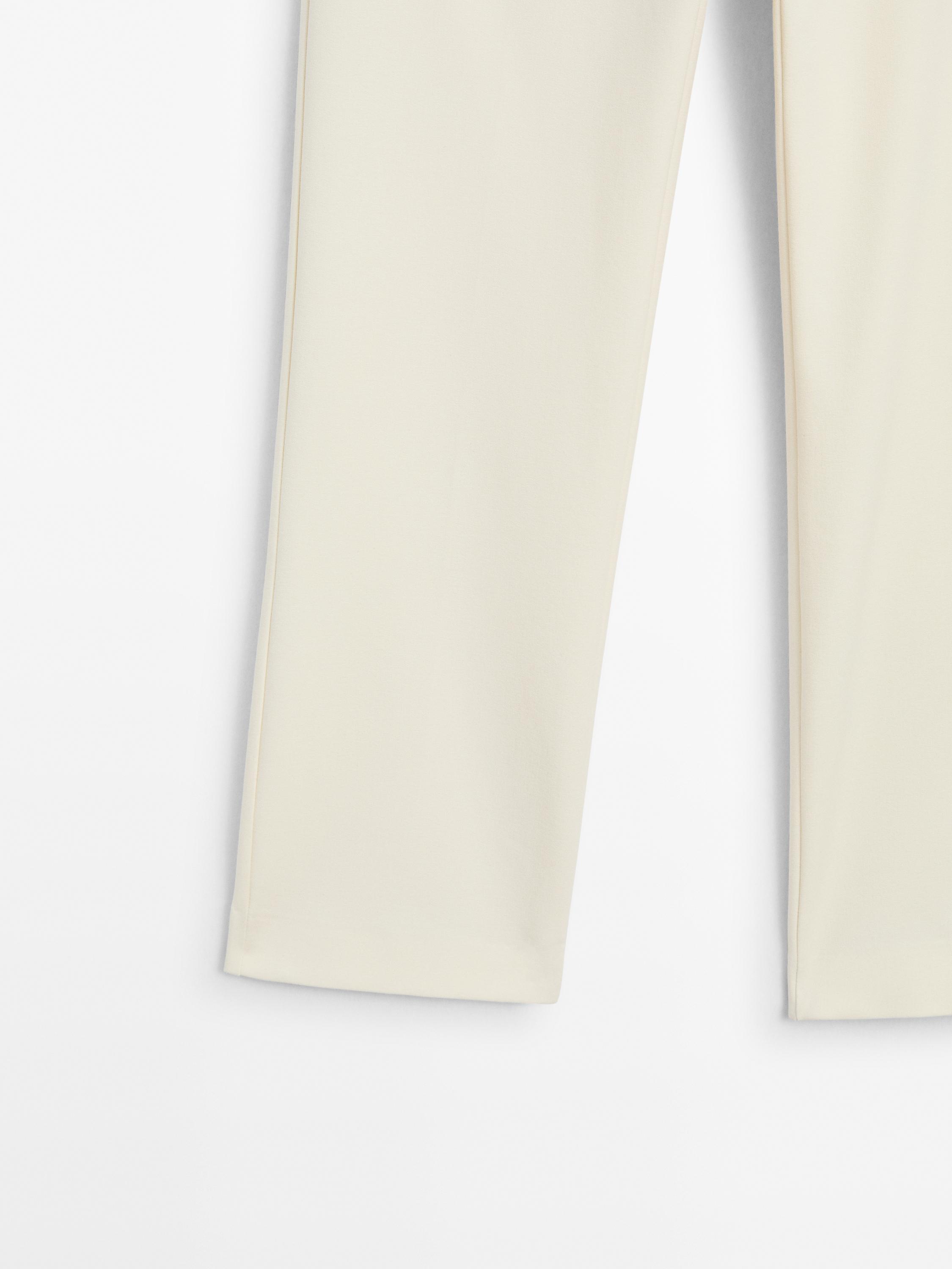 Straight-leg technical fabric trousers