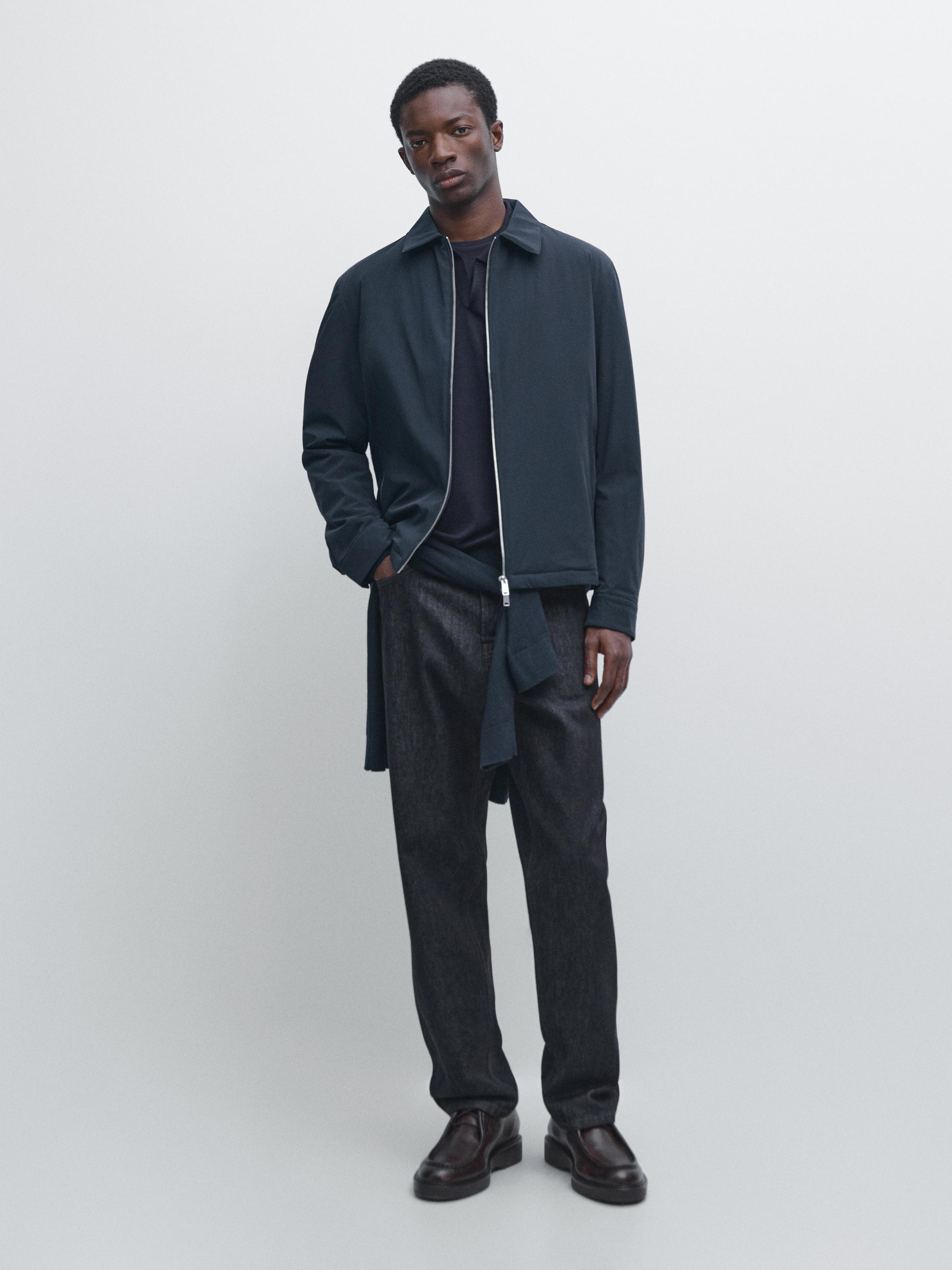 Short jacket with pocket details — NAVY BLUE