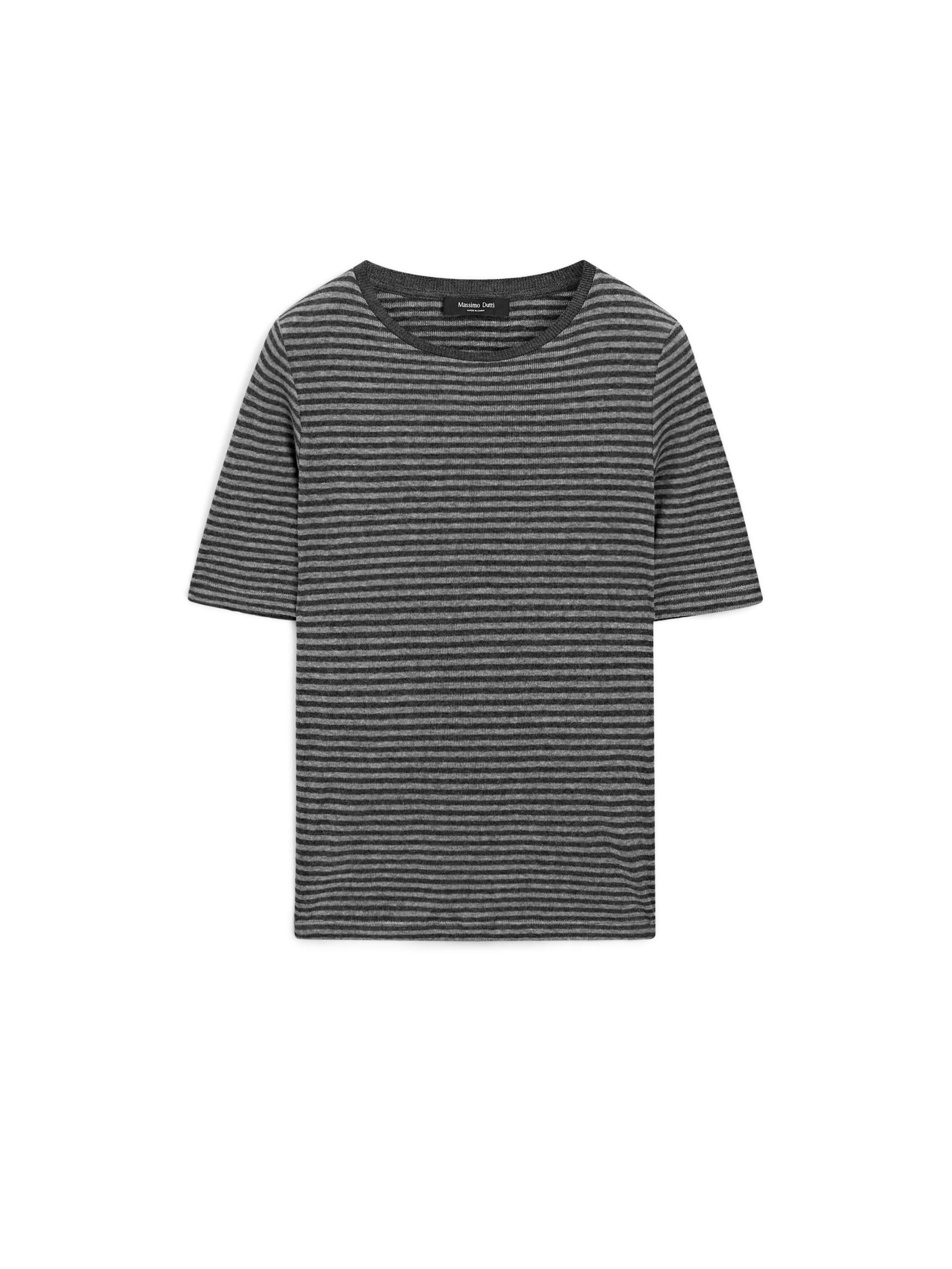 Short sleeve striped shirt — GREY