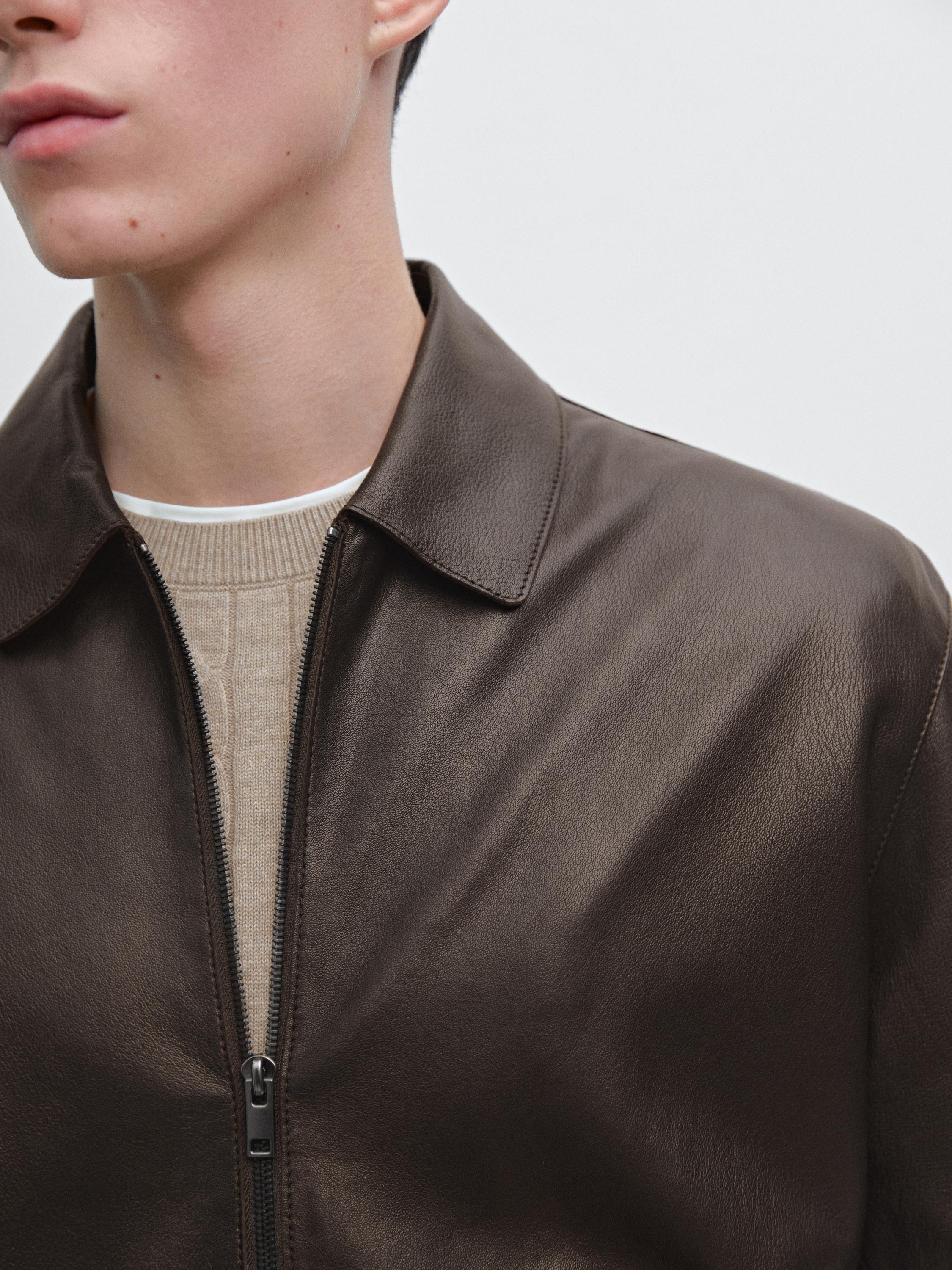Nappa sheepskin jacket — BROWN