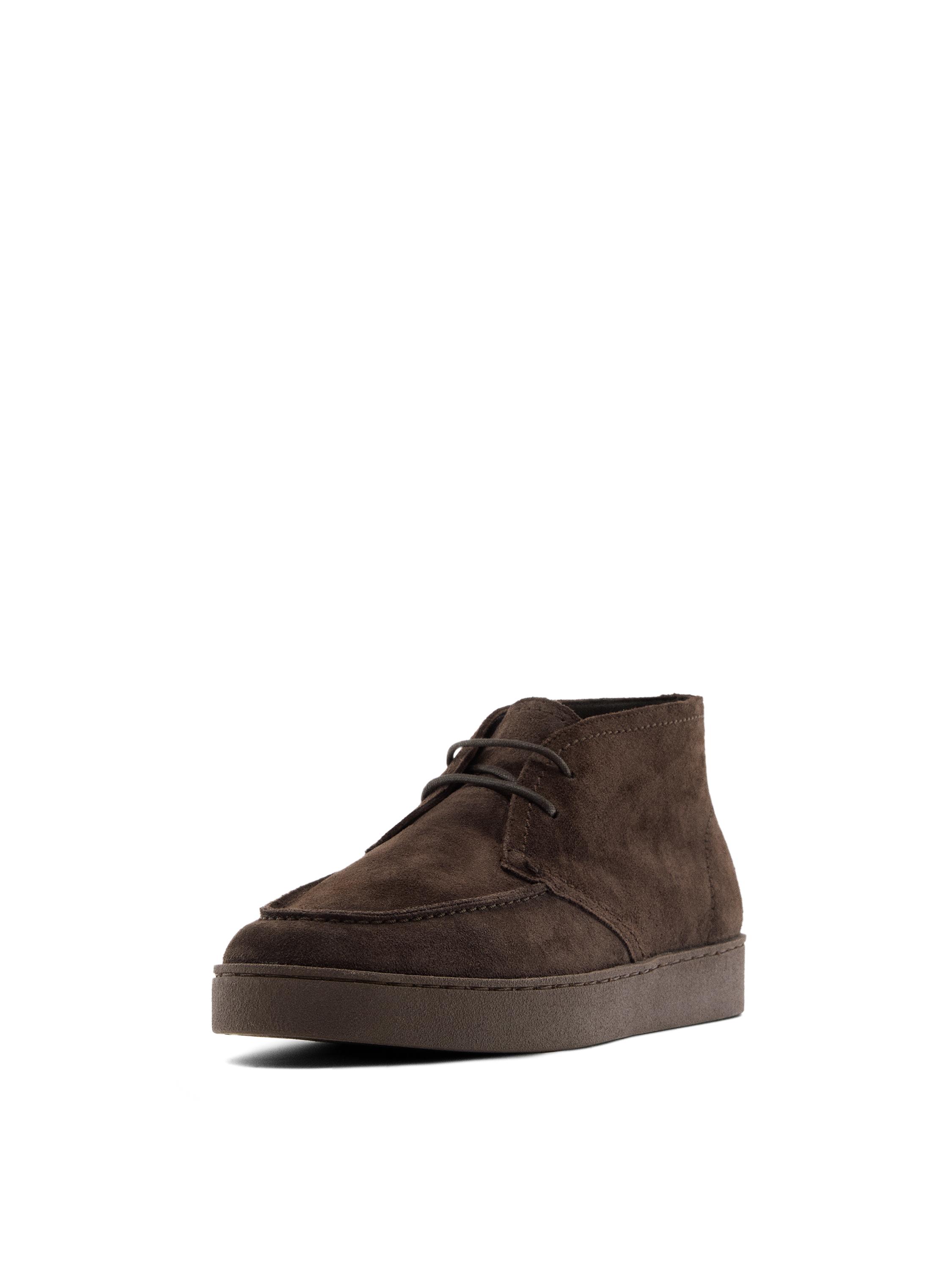 Moc toe boot-style shoes — BROWN