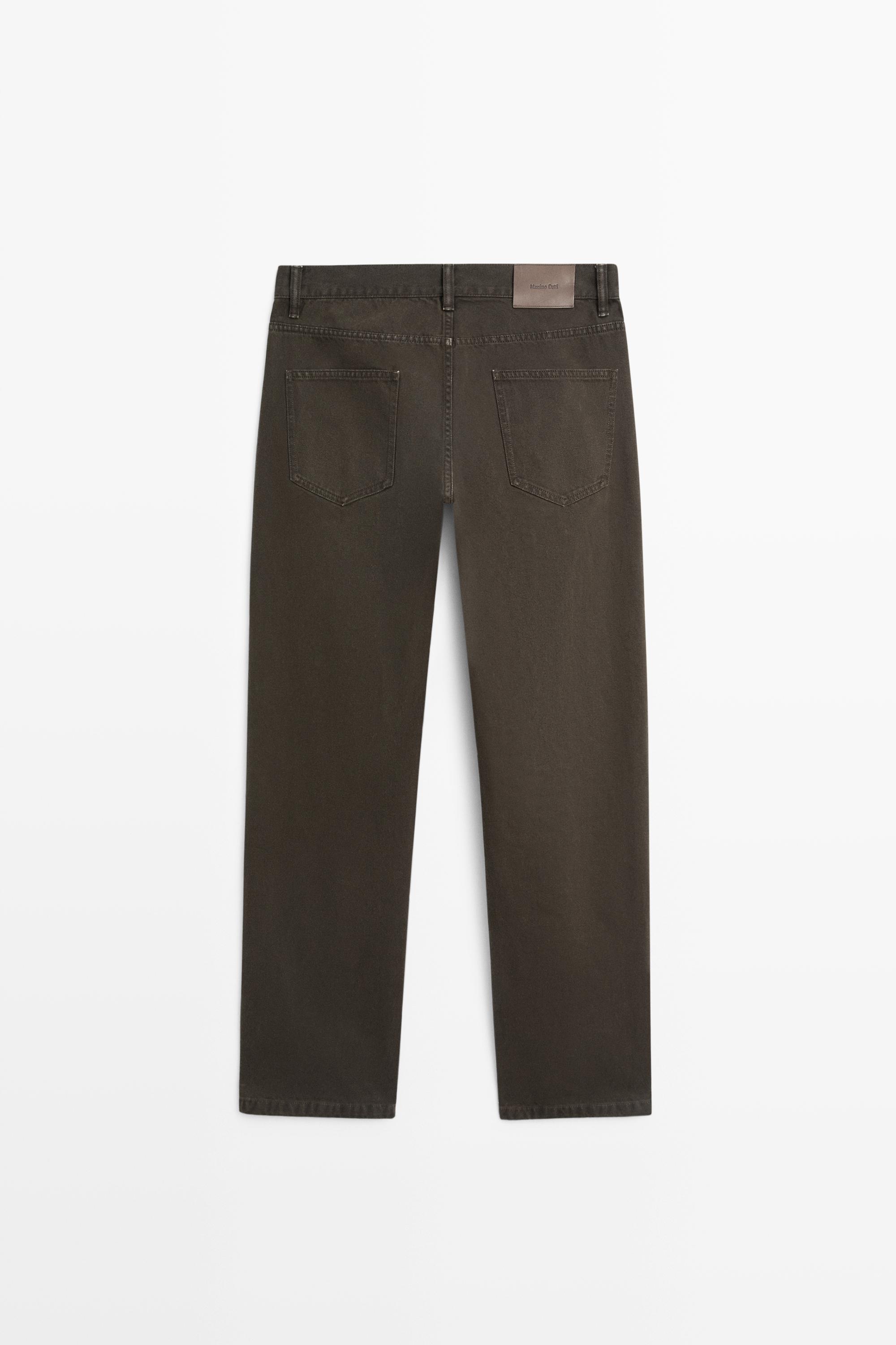 Tapered fit jeans — Chocolate