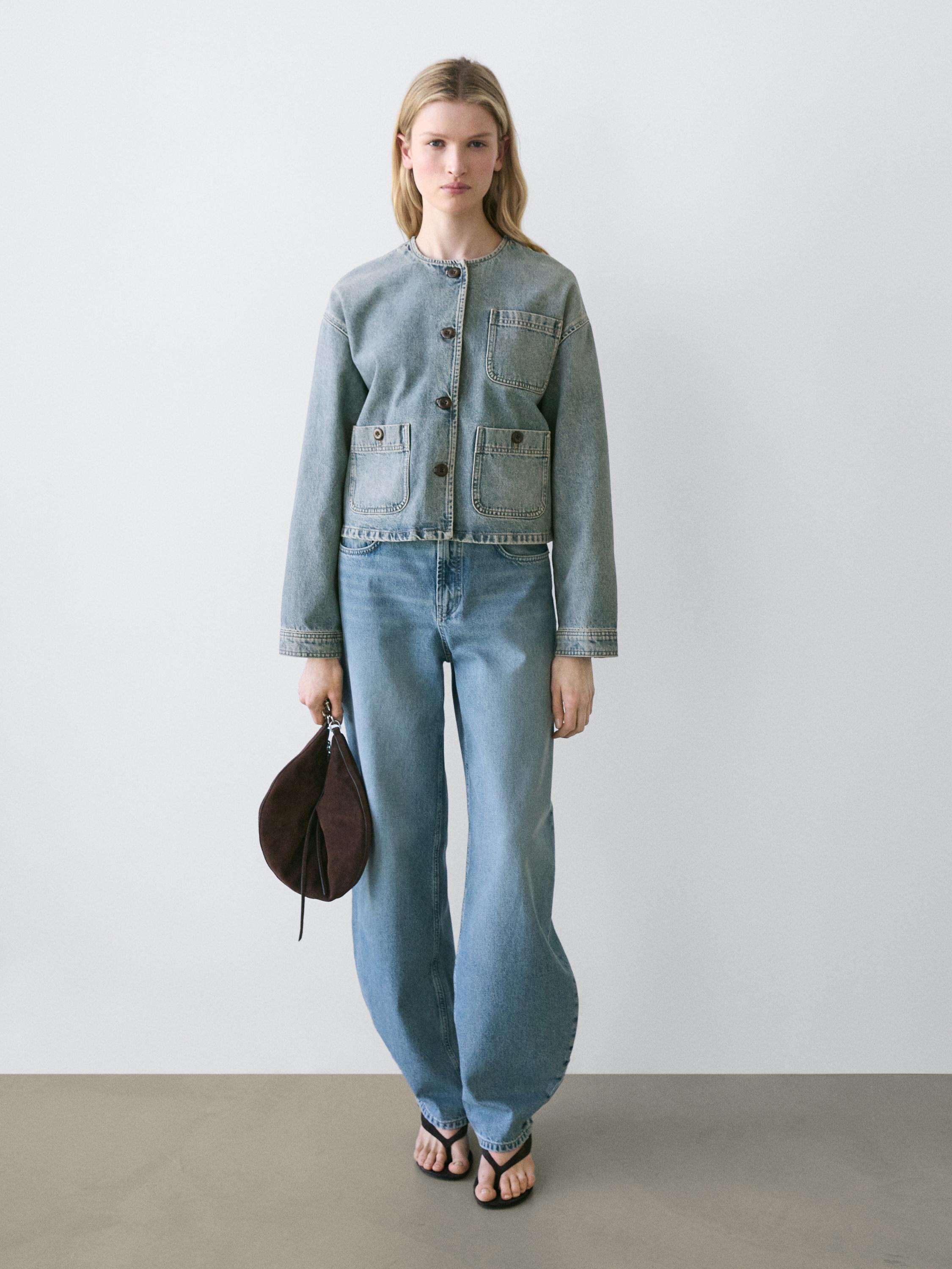 Short denim jacket — Light Blue