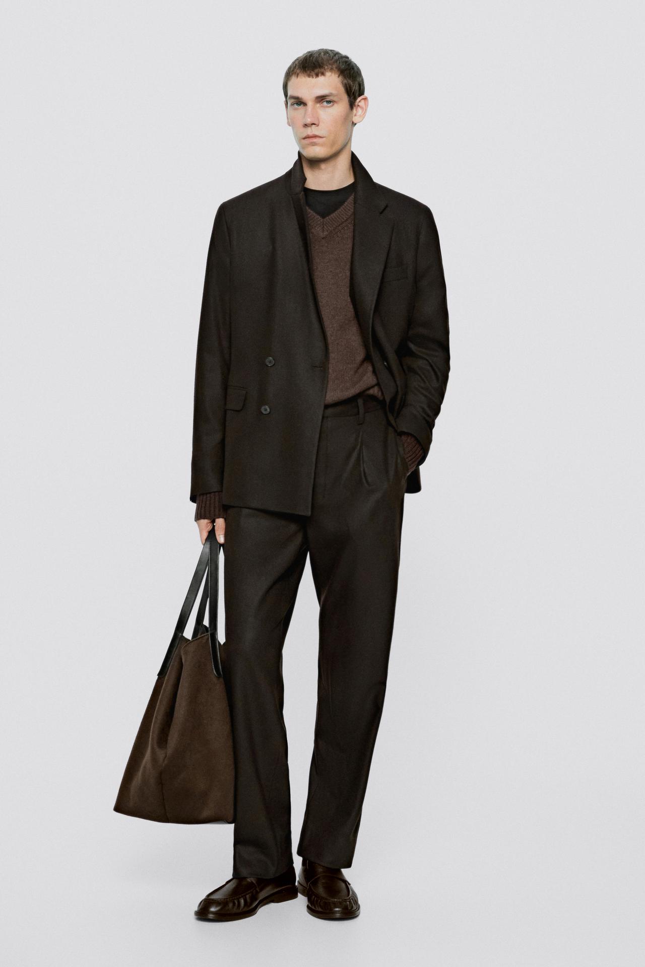 100% wool tote bag - LIMITED EDITION — BROWN