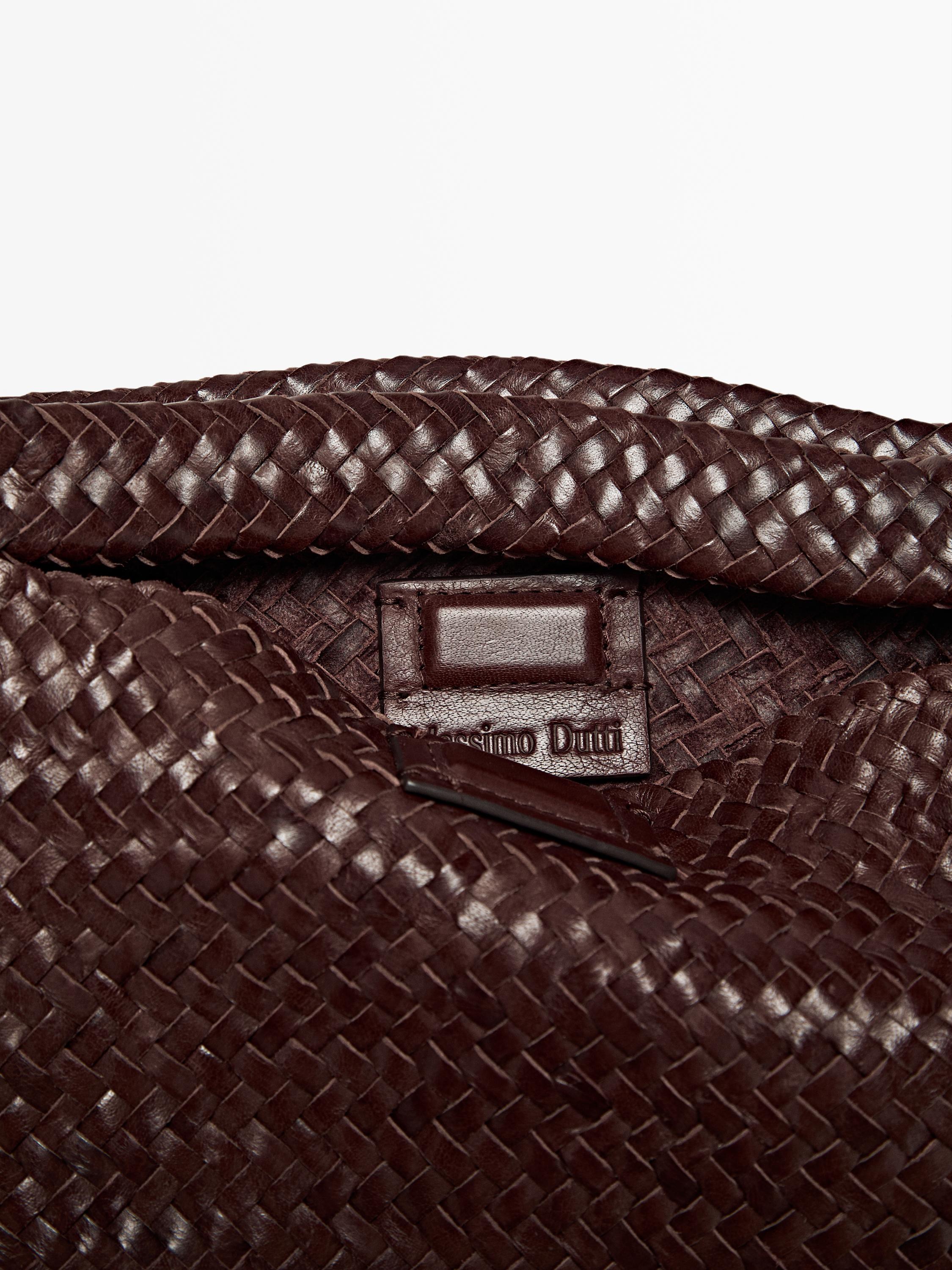 Woven nappa leather mini bag