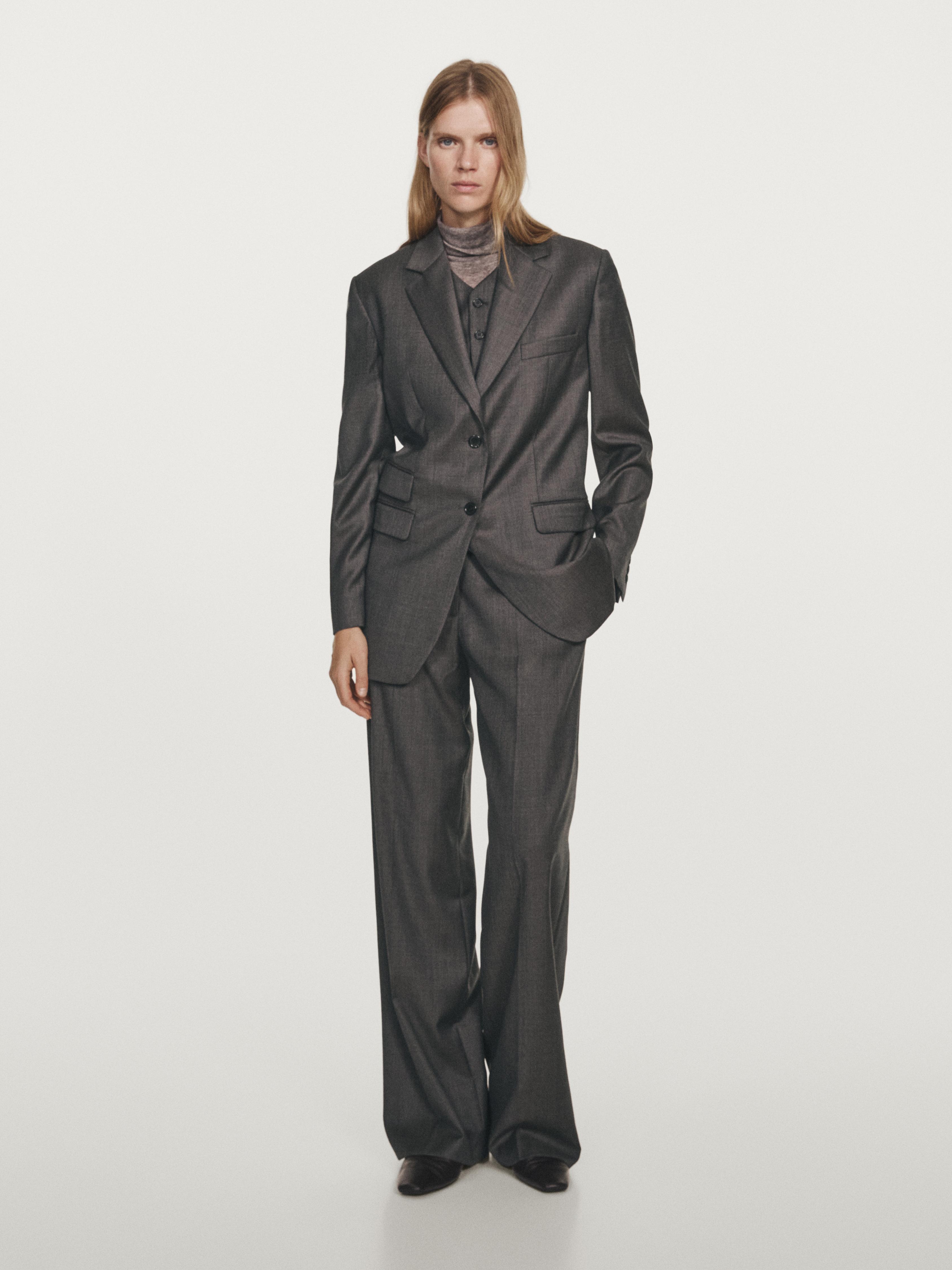 100% wool suit blazer