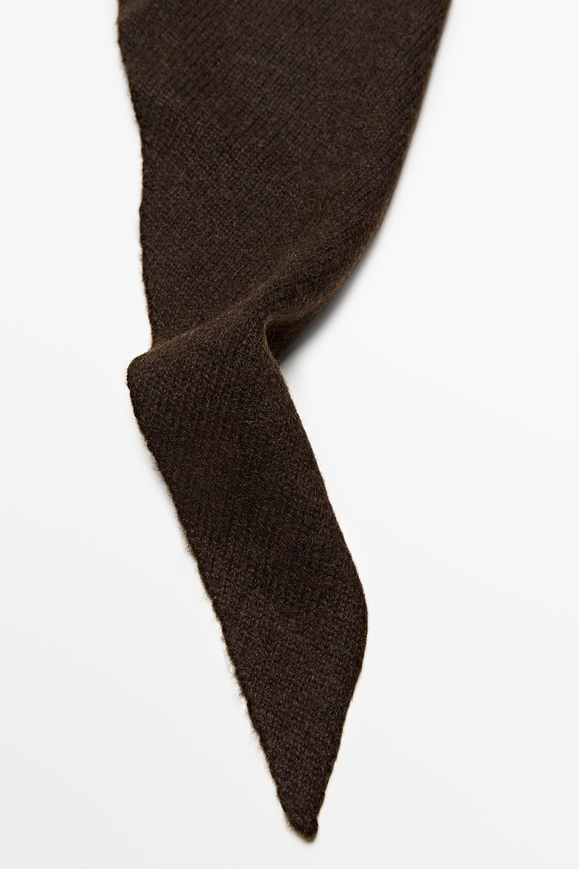 100% Cashmere Bandana — BROWN