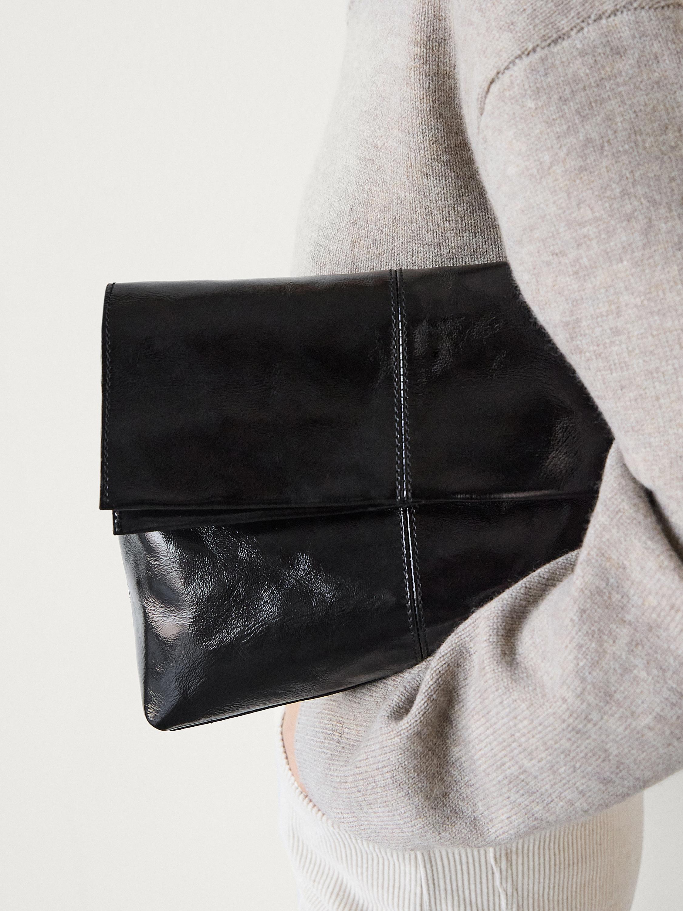 Crackled nappa mini flap bag