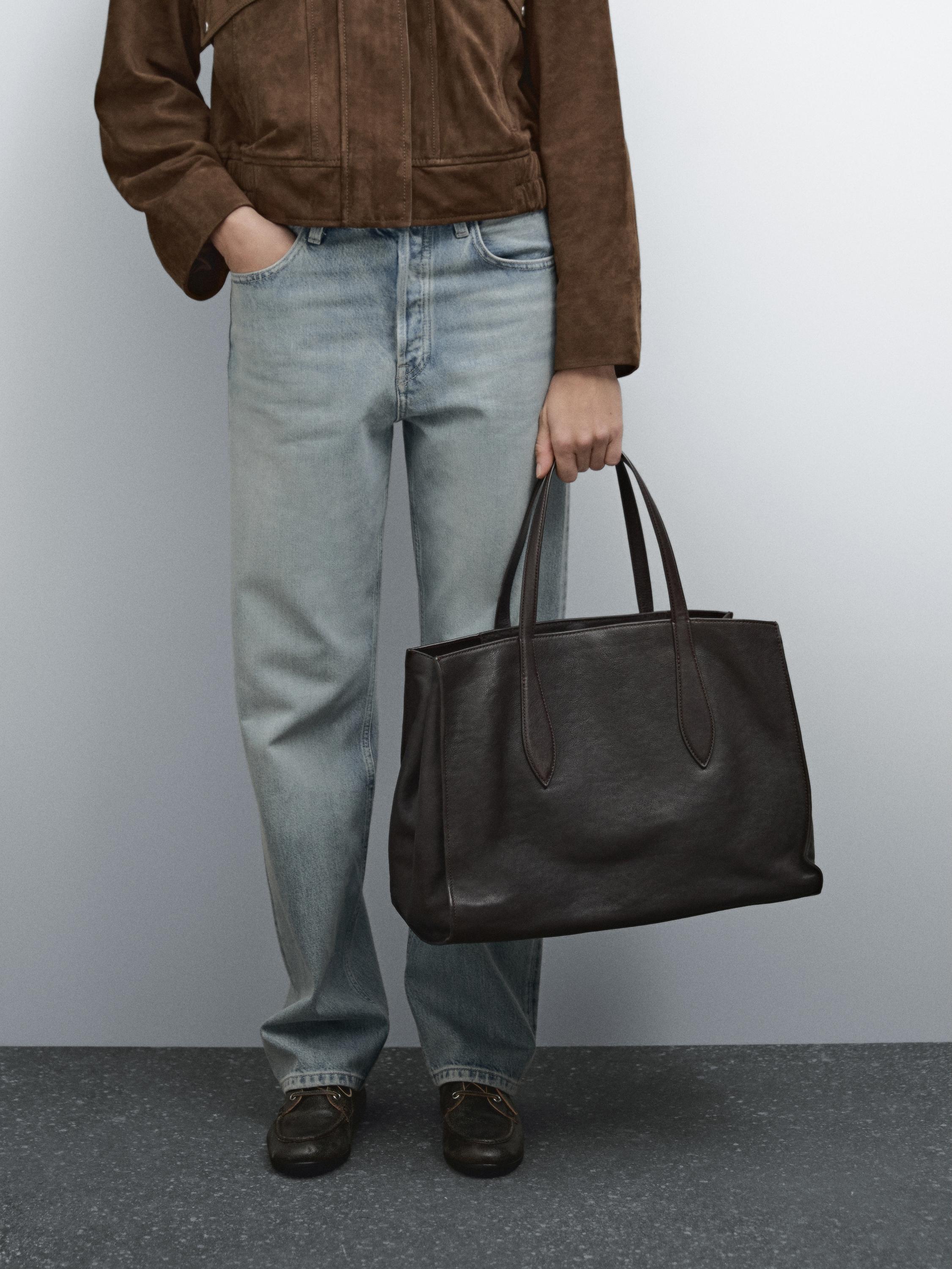 Maxi nappa leather MD ICON tote bag