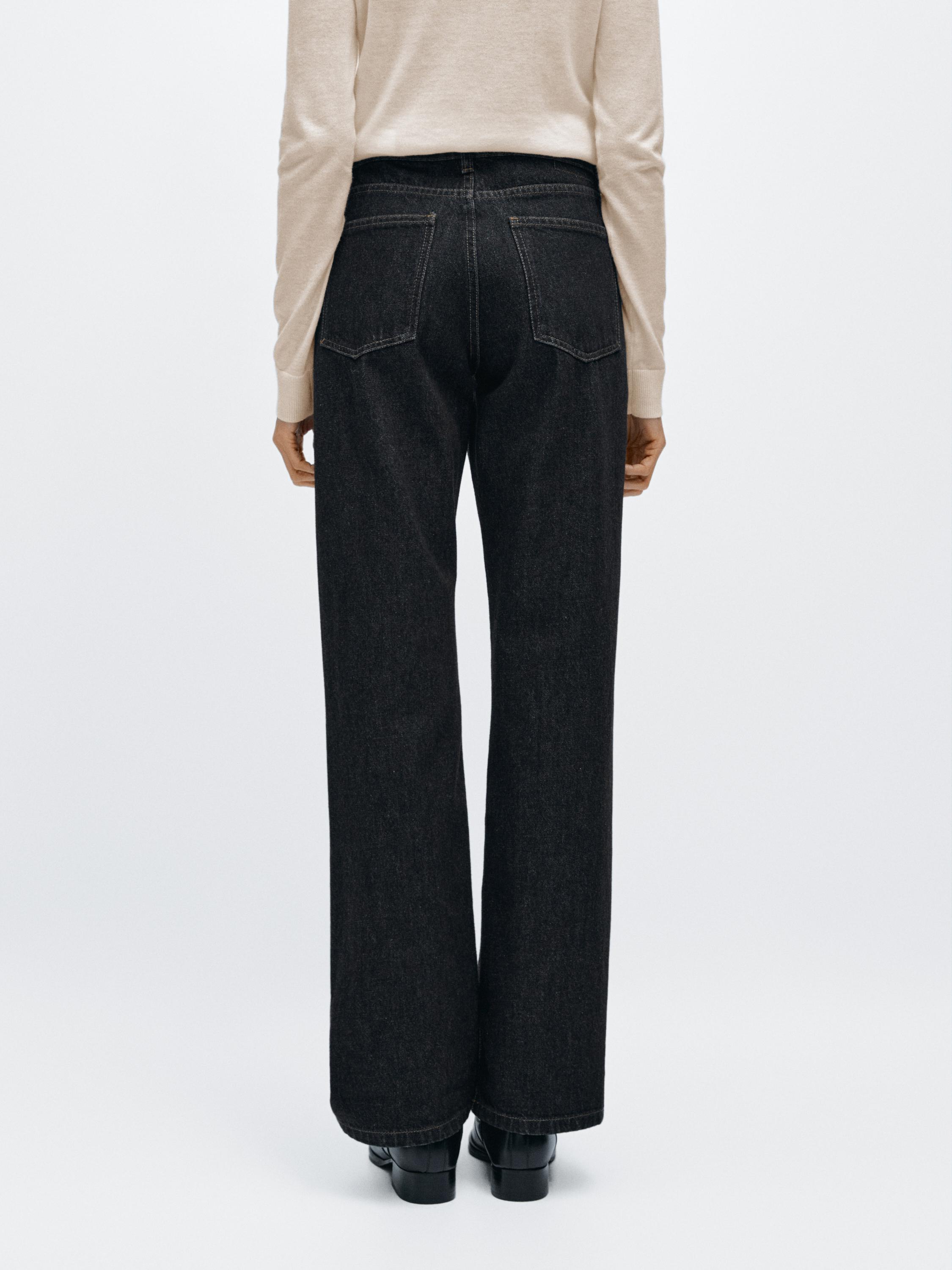 Mid-rise wide-leg jeans — DARK BLUE
