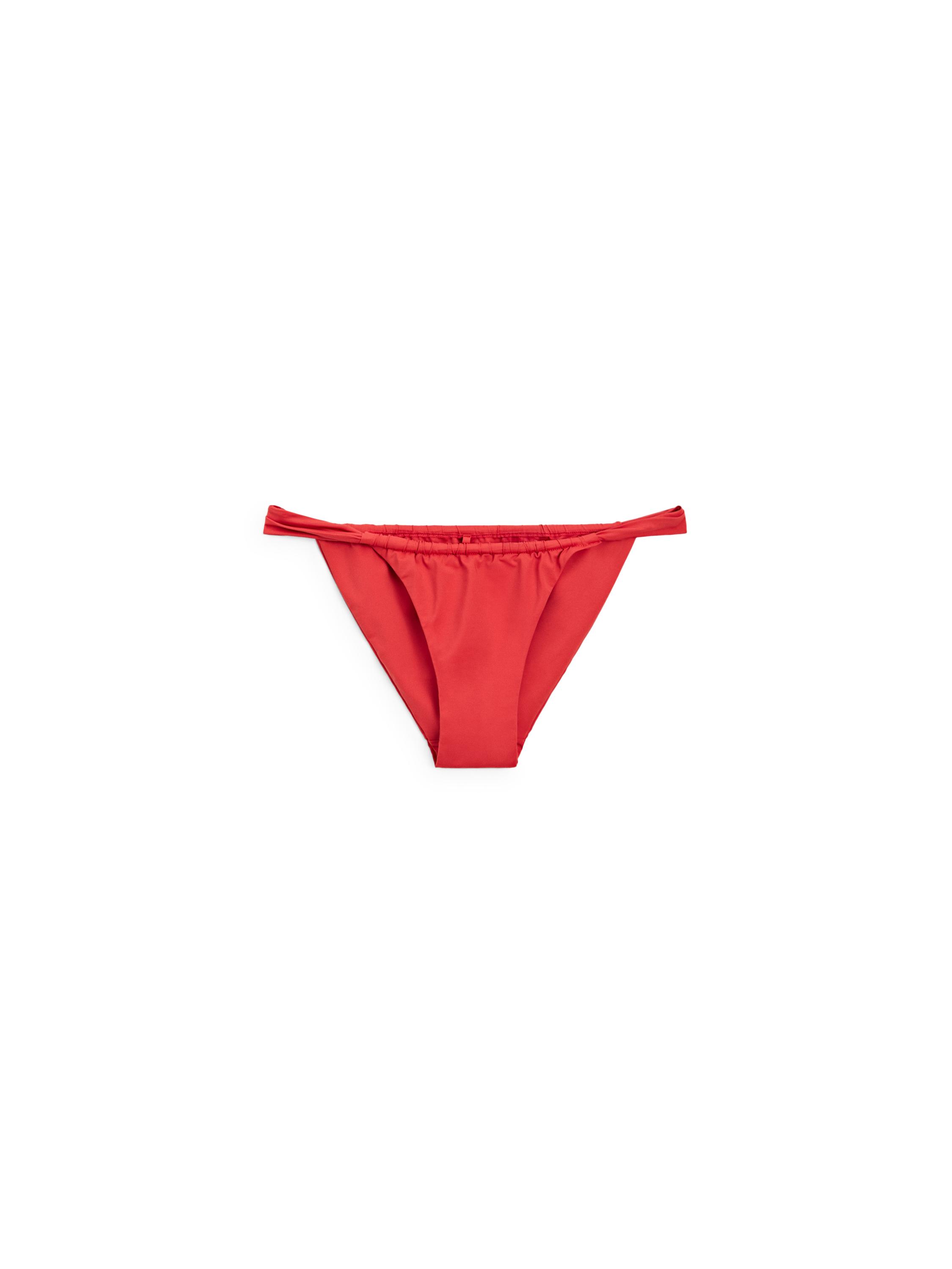 Gathered bikini bottoms — BRIGHT RED