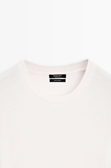 100% cashmere long sleeve sweater — CREAM 9