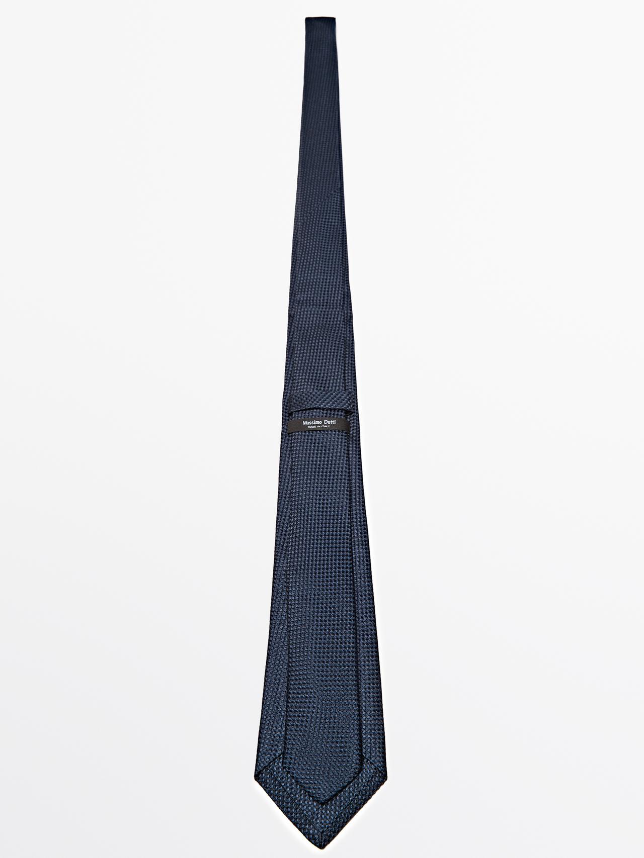 100% mulberry silk tie — NAVY BLUE