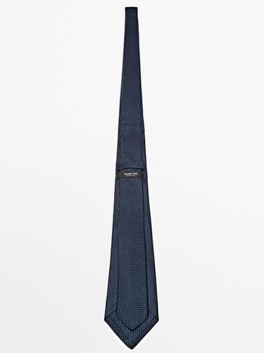100% mulberry silk tie — NAVY BLUE 2