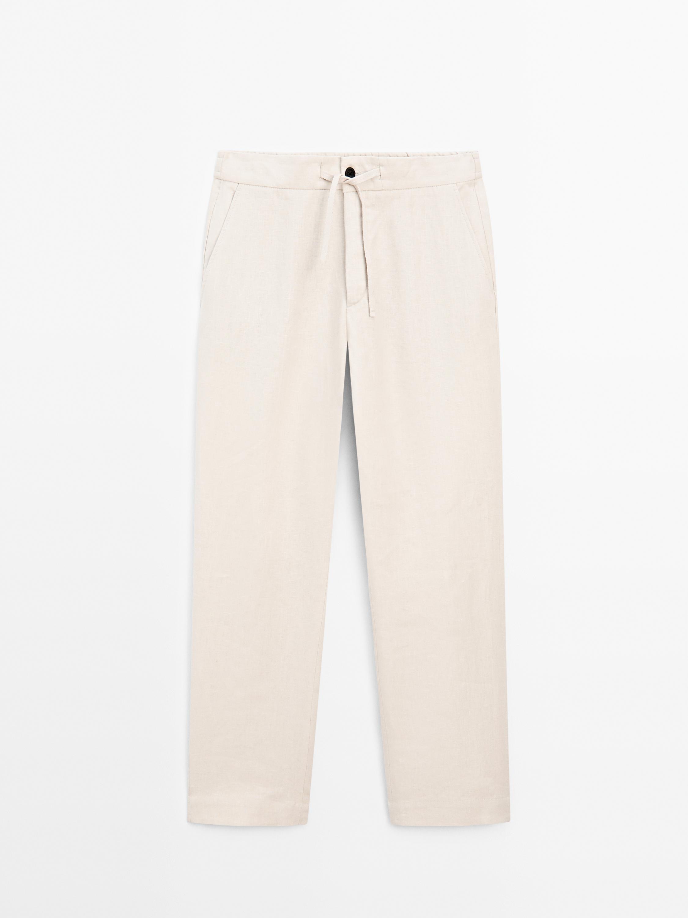 100% linen co-ord trousers