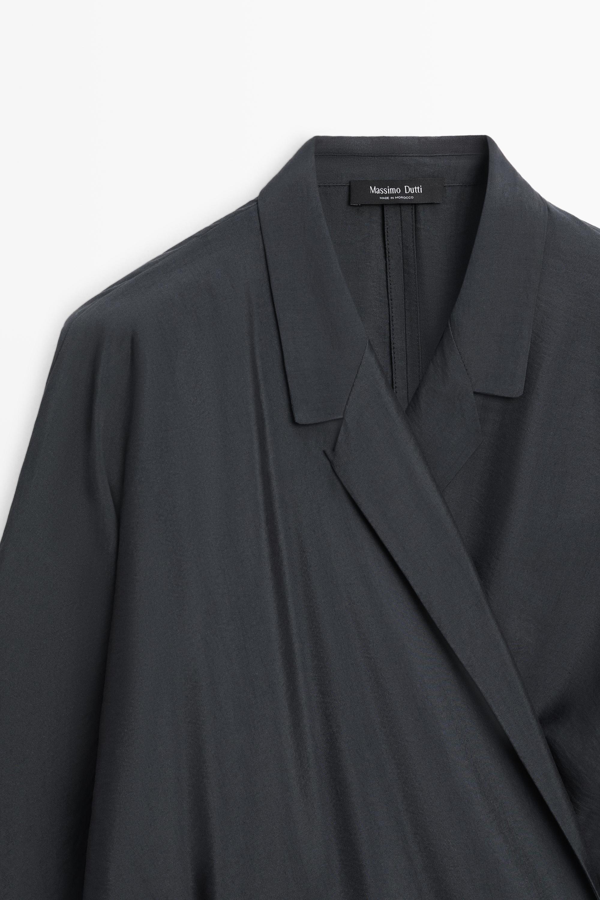 Midi dress with draped detail — LEAD