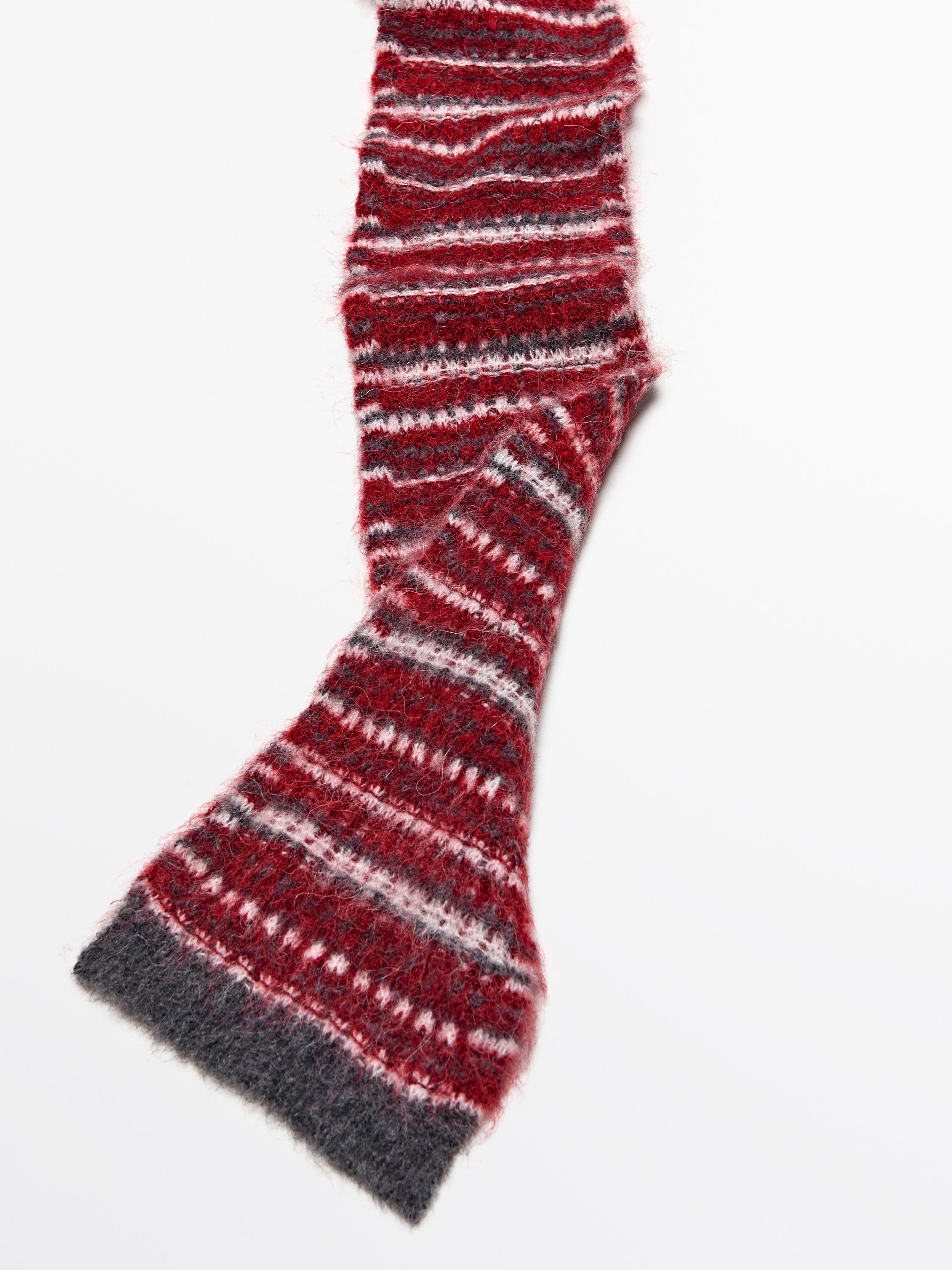 Jacquard sjaal van fijne alpacamix