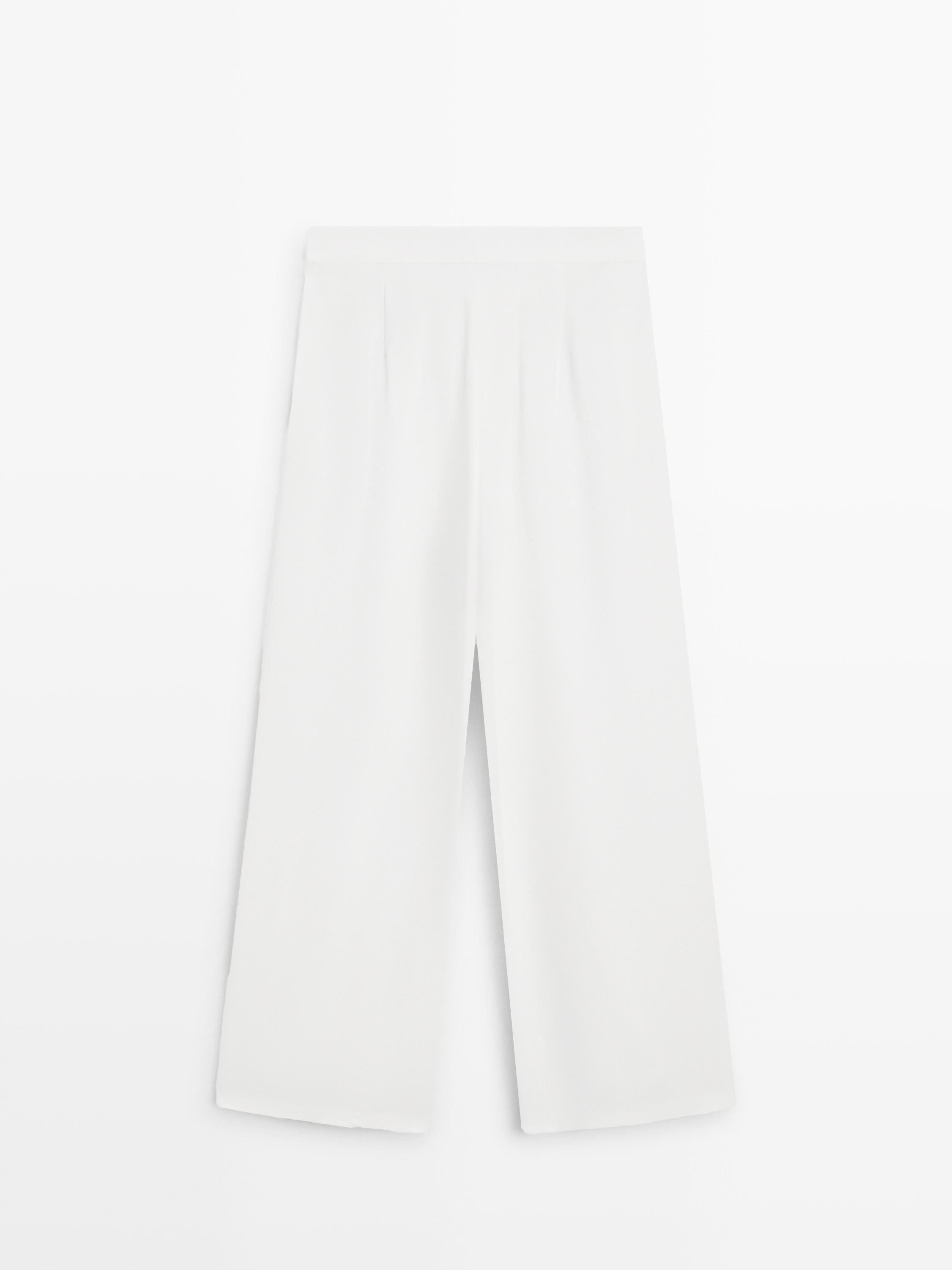 Crepe suit trousers — Off white