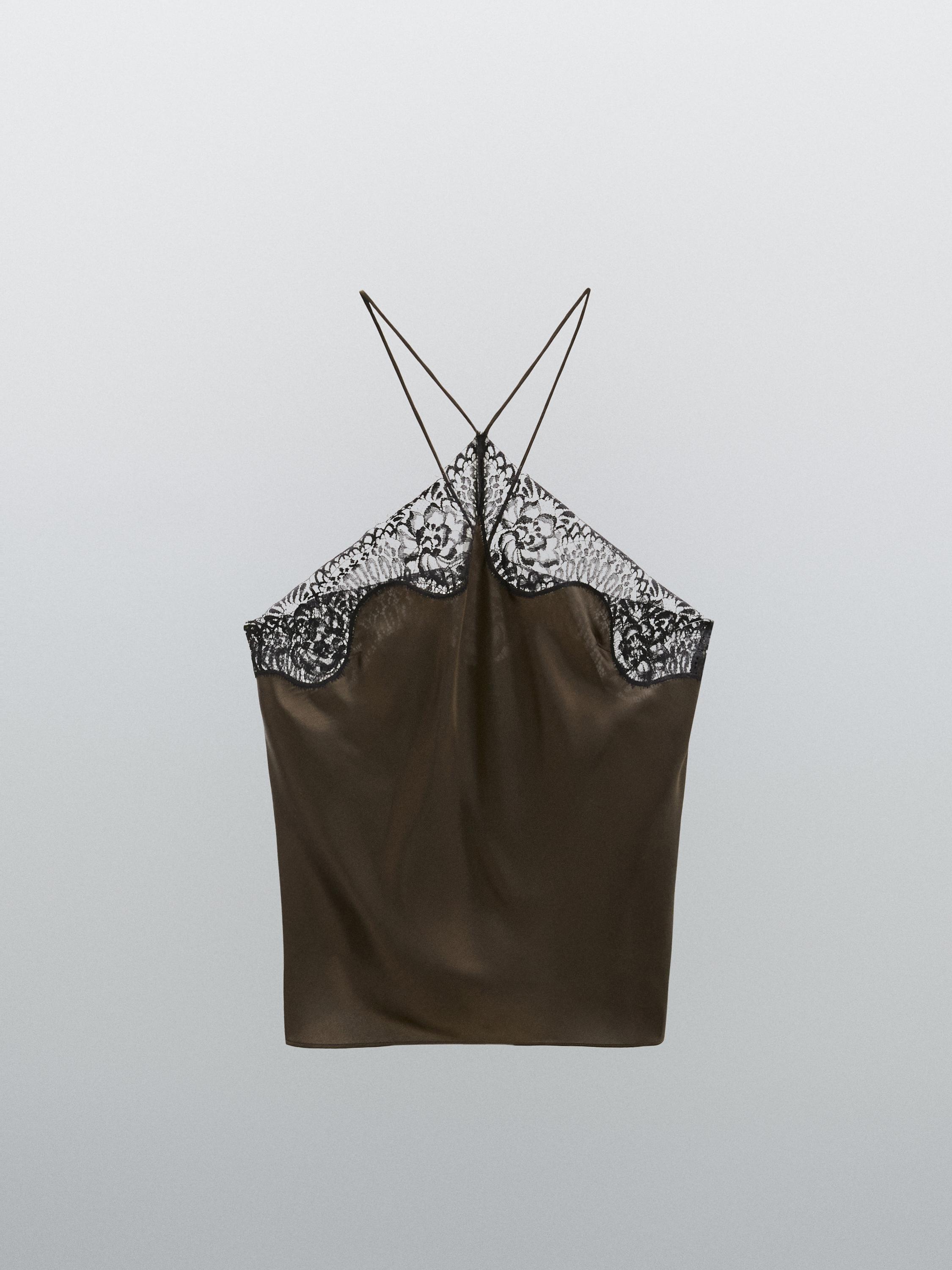 Top lenceiro con seda - STUDIO