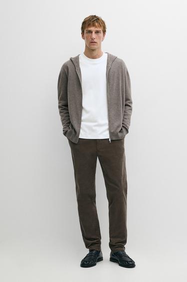 Slim fit corduroy pants — GREEN 1