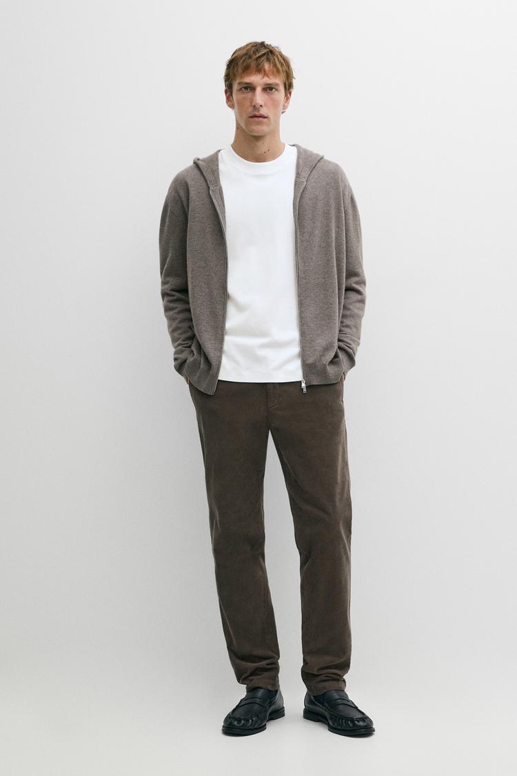 Slim fit corduroy pants — GREEN
