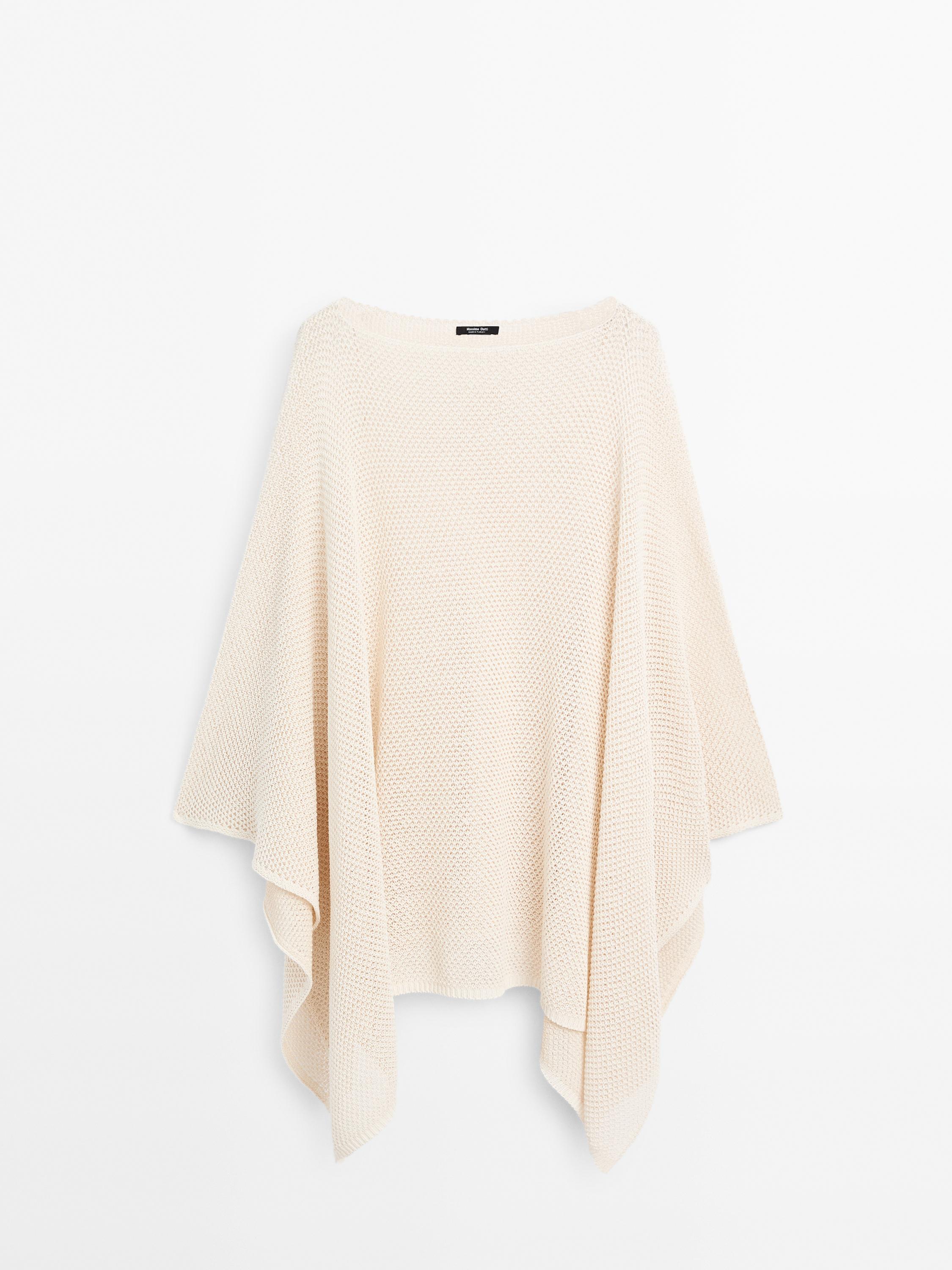 Tricot cape met structuur