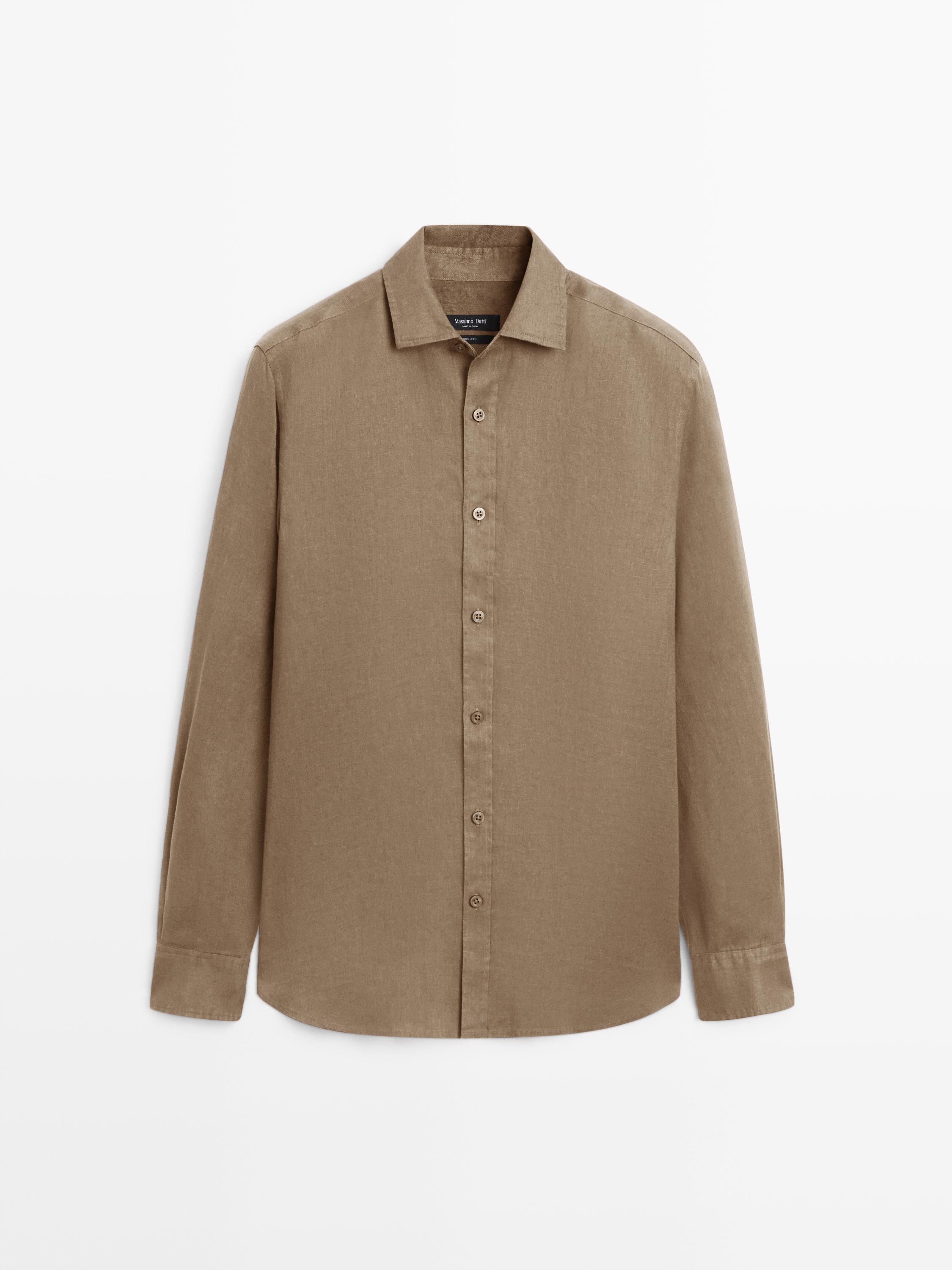 Hemd aus 100 % Leinen im Slim-Fit