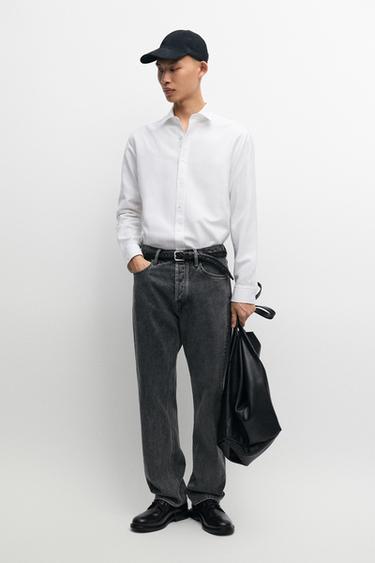 Regular fit 100% cotton Oxford shirt — WHITE 1