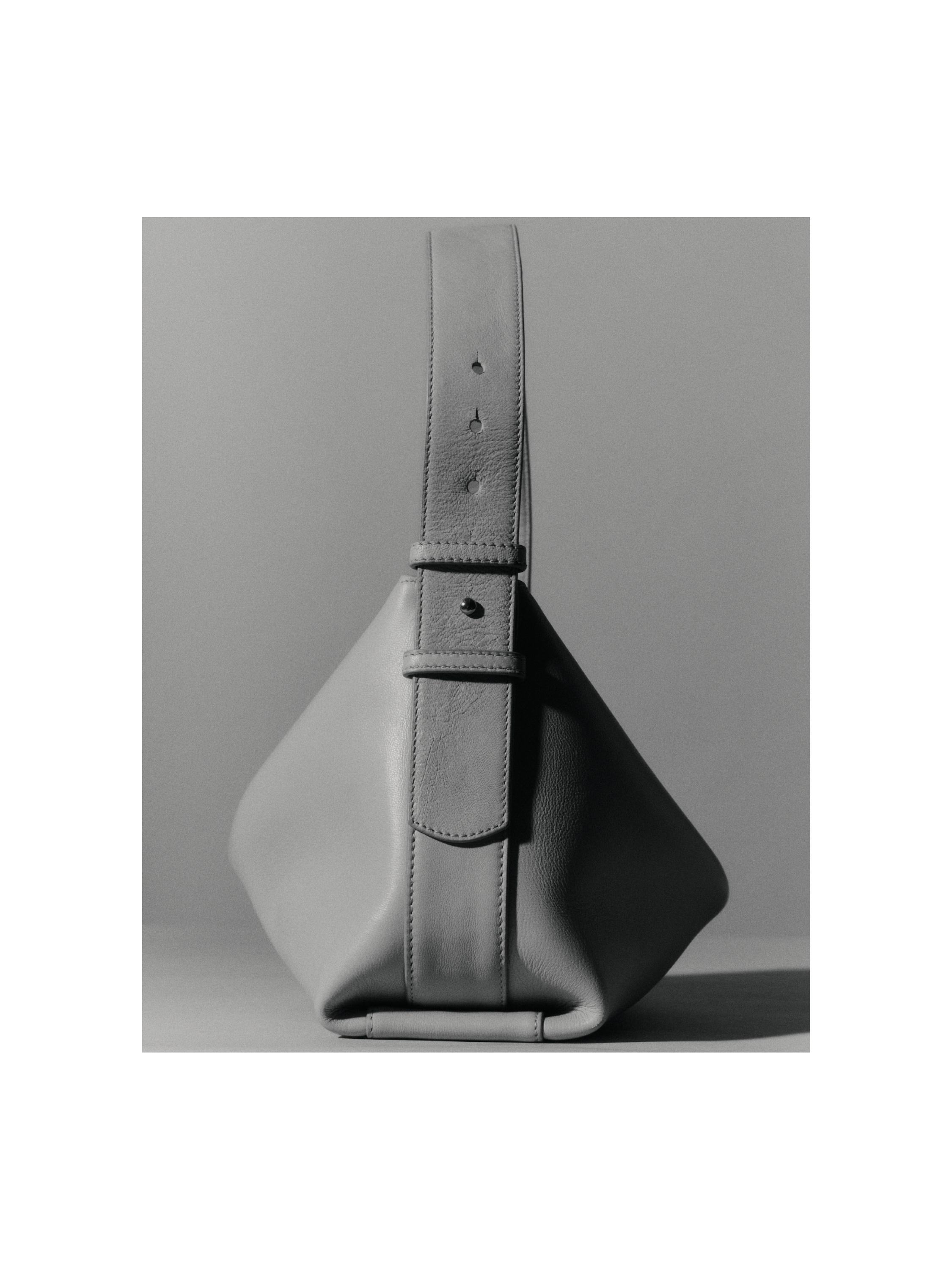 Small nappa leather shoulder bag — SAND
