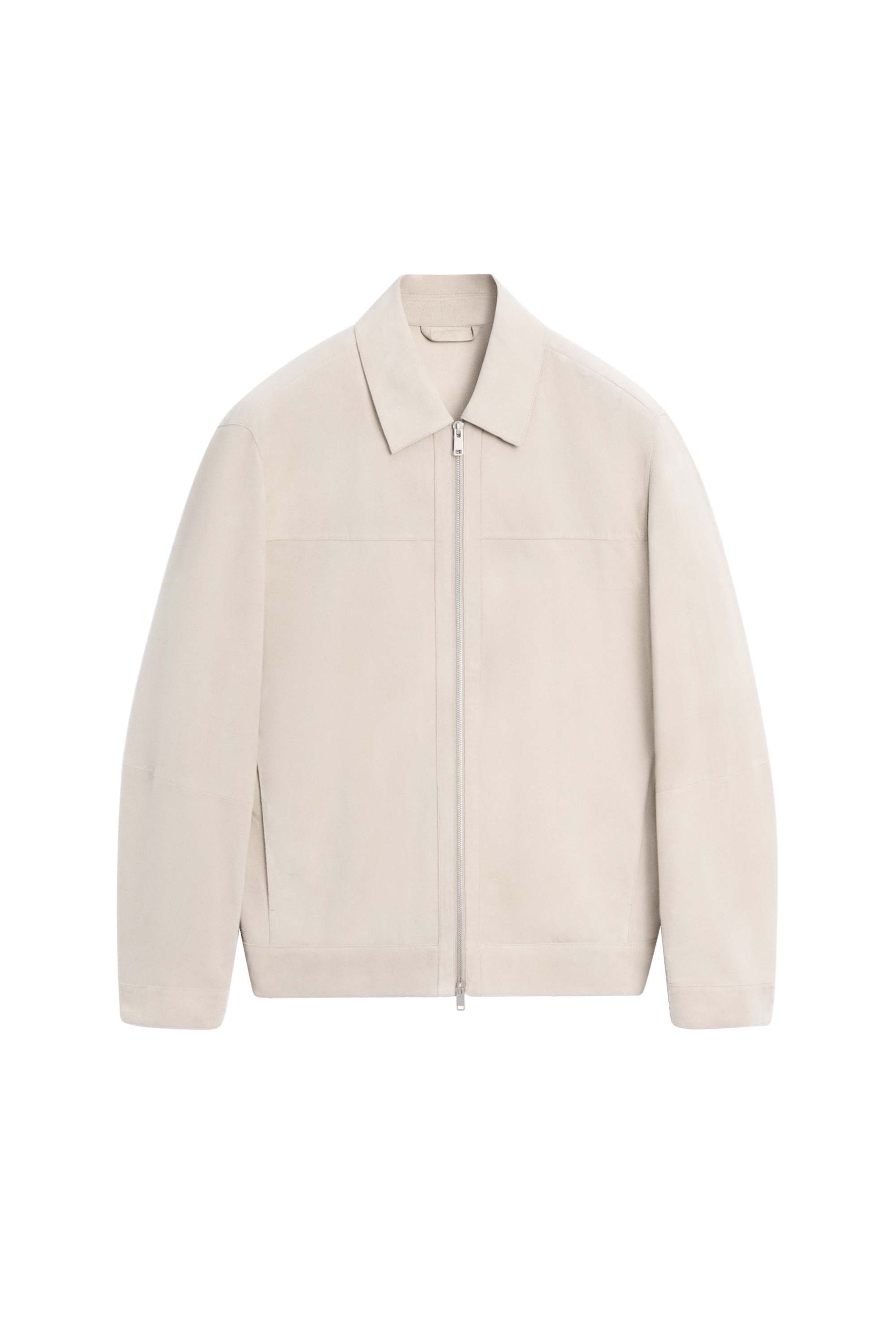 Massimo Dutti Yaka detaylı süet deri ceket görsel 8