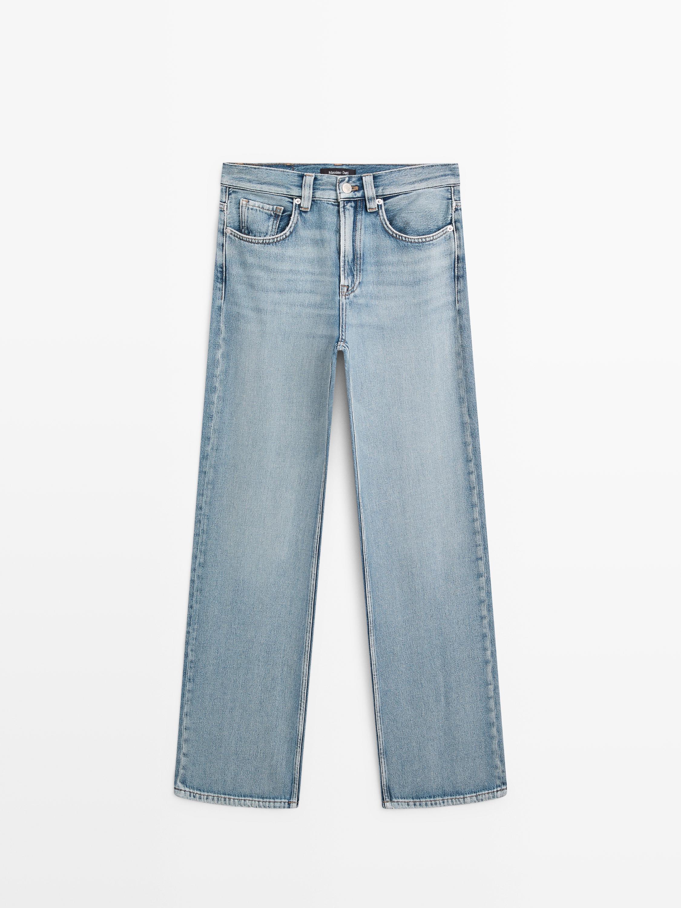 High-waist wide-leg jeans