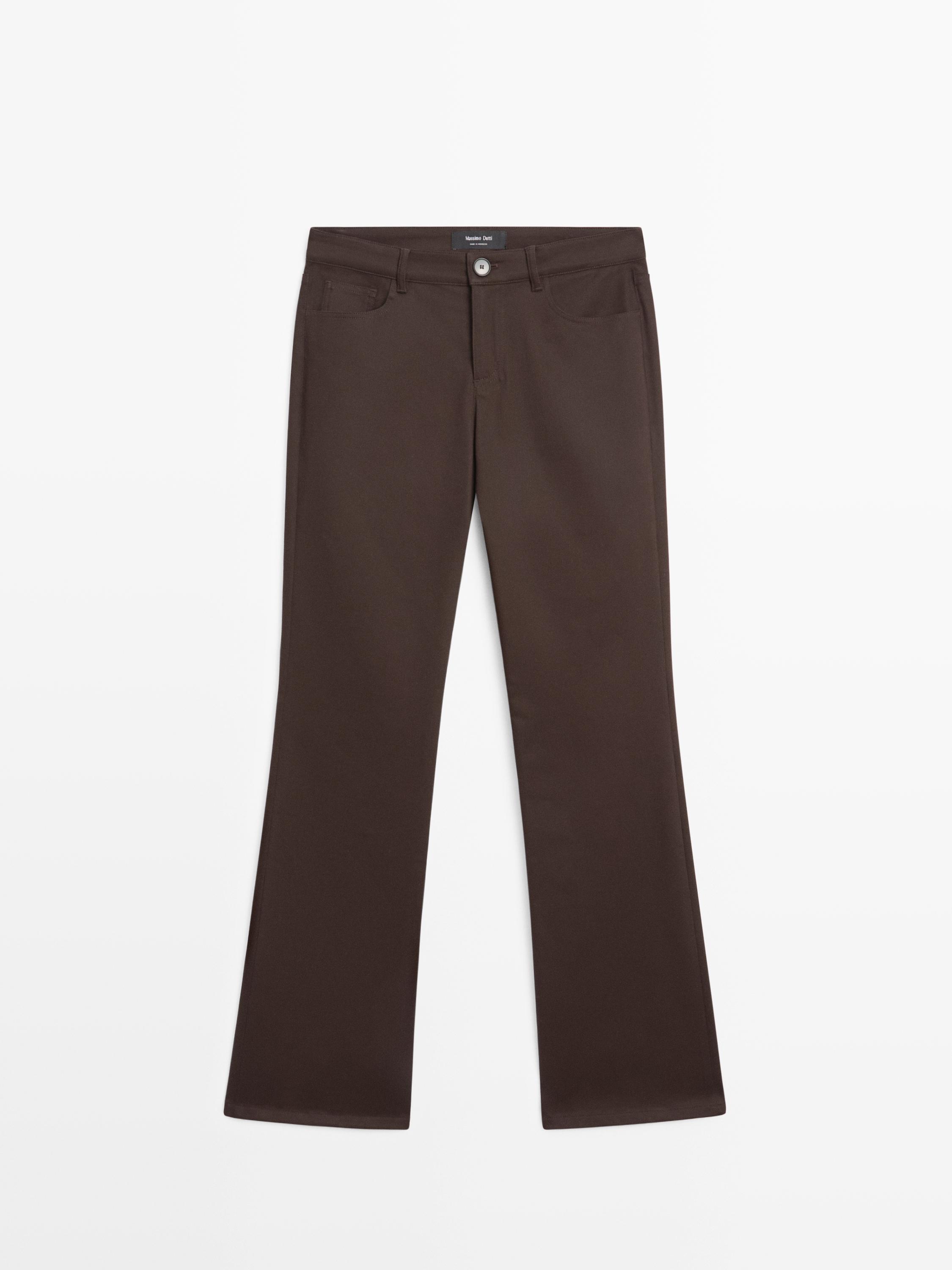 Boot-cut trousers — Chocolate