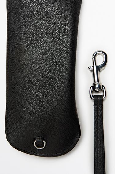 Nappa leather sunglasses case — BLACK 4