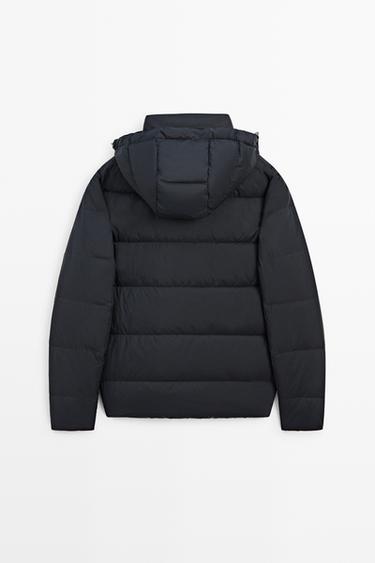 Hooded down jacket — DARK BLUE 6