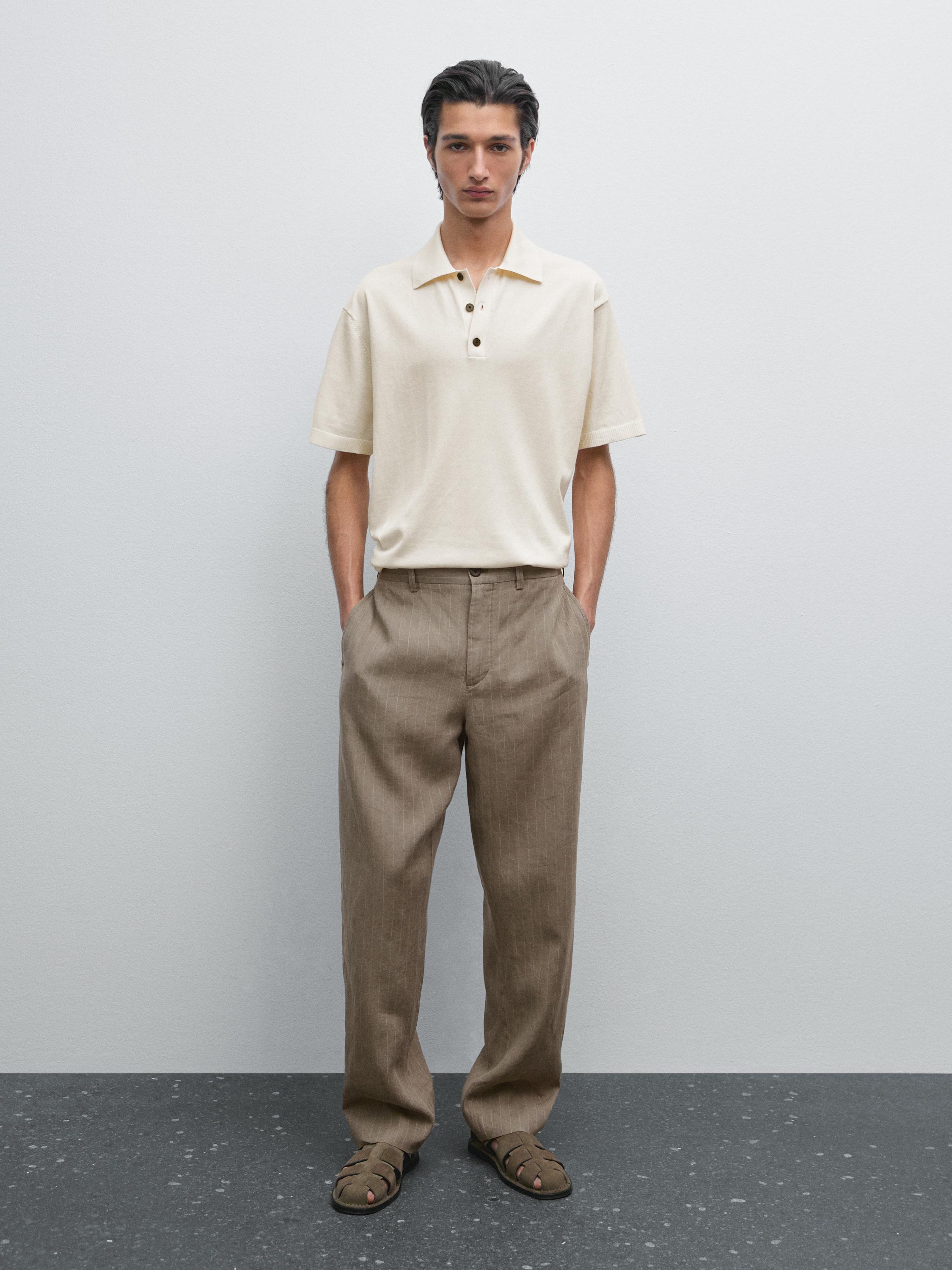 Regular fit knit polo shirt 100% cotton